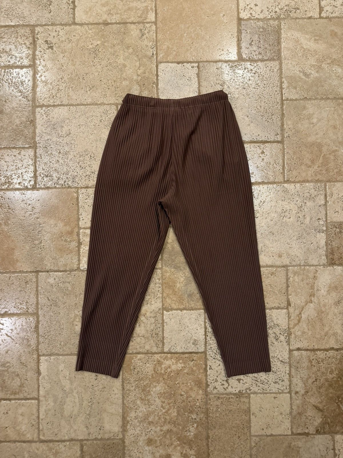 Homme Plisse Issey Miyake Homme Plisse Issey Miyake Pleated Brown Trouser Pants Size US 34 / EU 50 - 13 Thumbnail