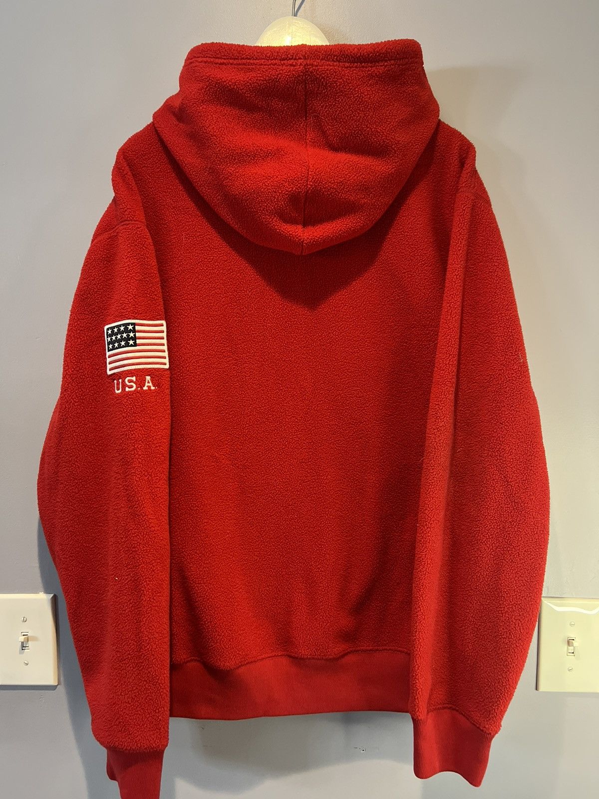 Polo Ralph Lauren Polo Ralph Lauren Red Fleece Sweatshirt Size US XL / EU 56 / 4 - 4 Thumbnail