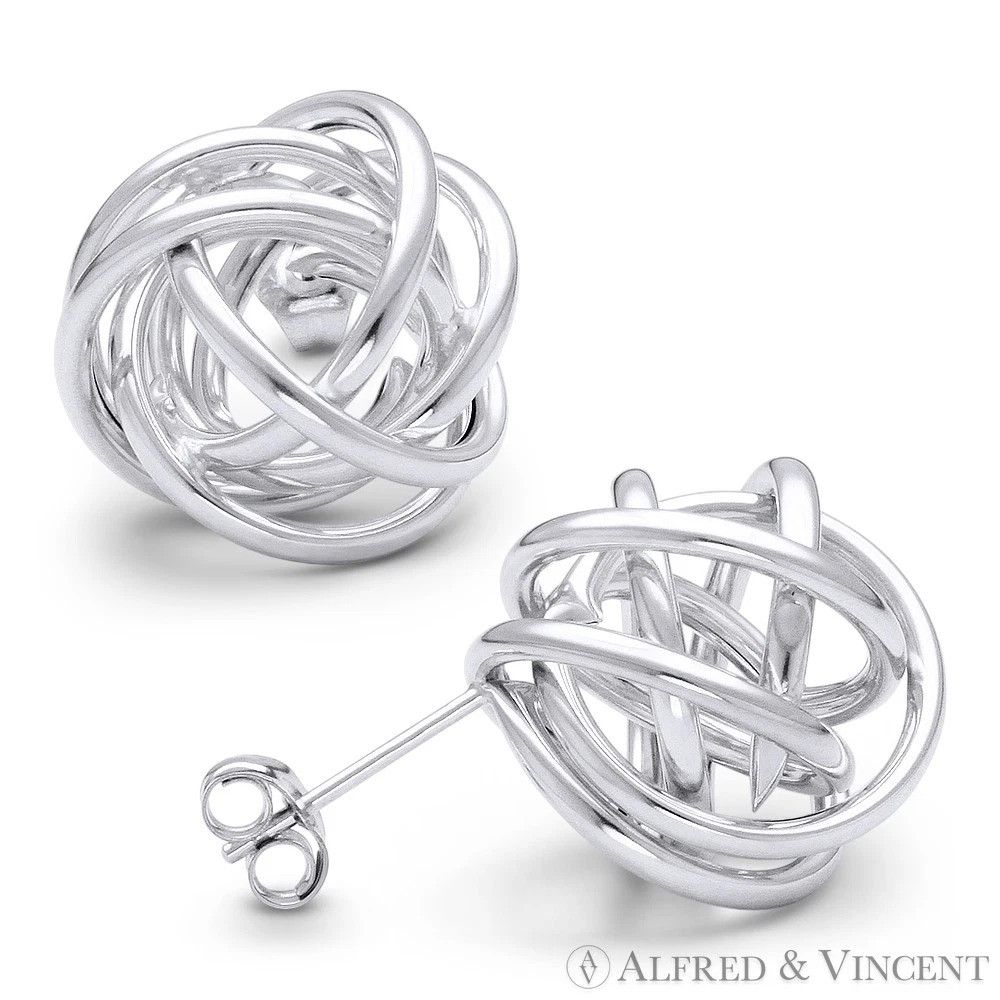 Other 14mm Love-Knot Fashion Stud Earrings with Push-Back Posts Size ONE SIZE - 1 Preview