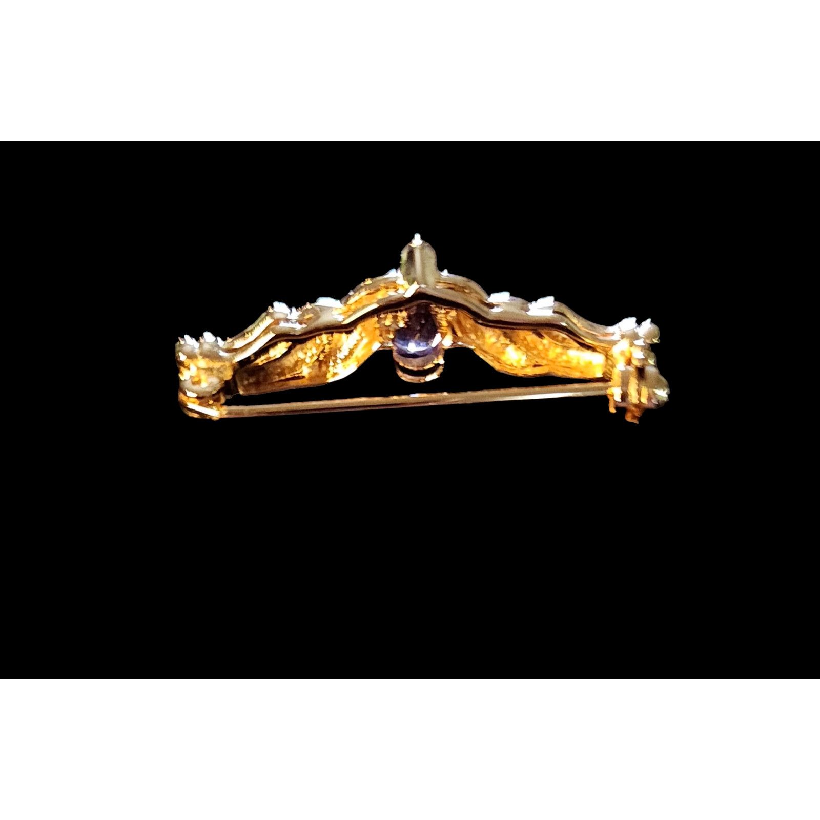 Other Genuine Amethyst and 14kt Gold Plated Brooch Size ONE SIZE - 3 Thumbnail