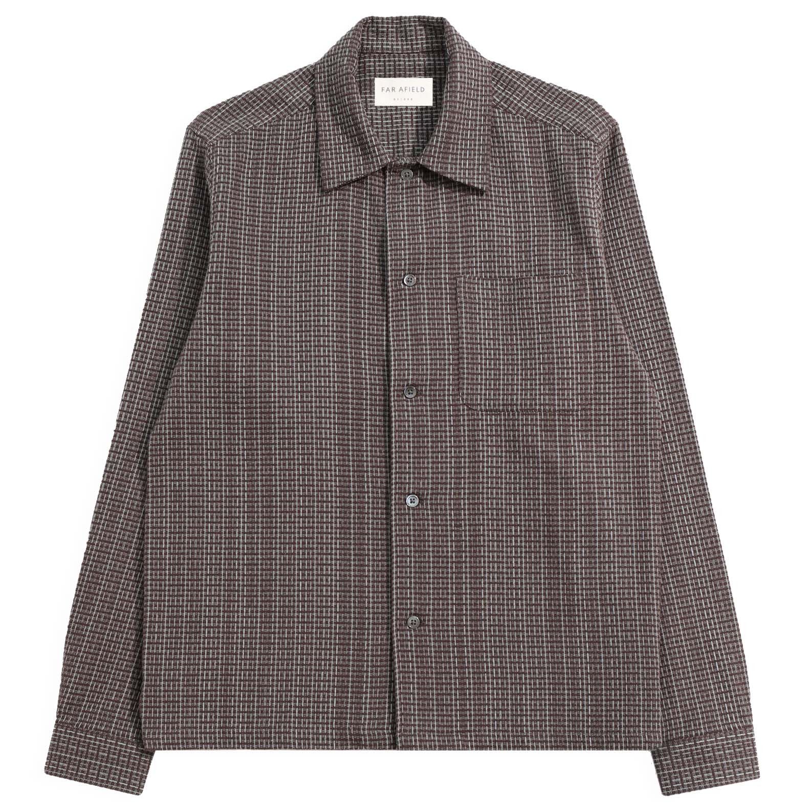 Far Afield BUSEY LINEAR DOBBY CHECK SHIRT Size US XL / EU 56 / 4 - 1 Thumbnail