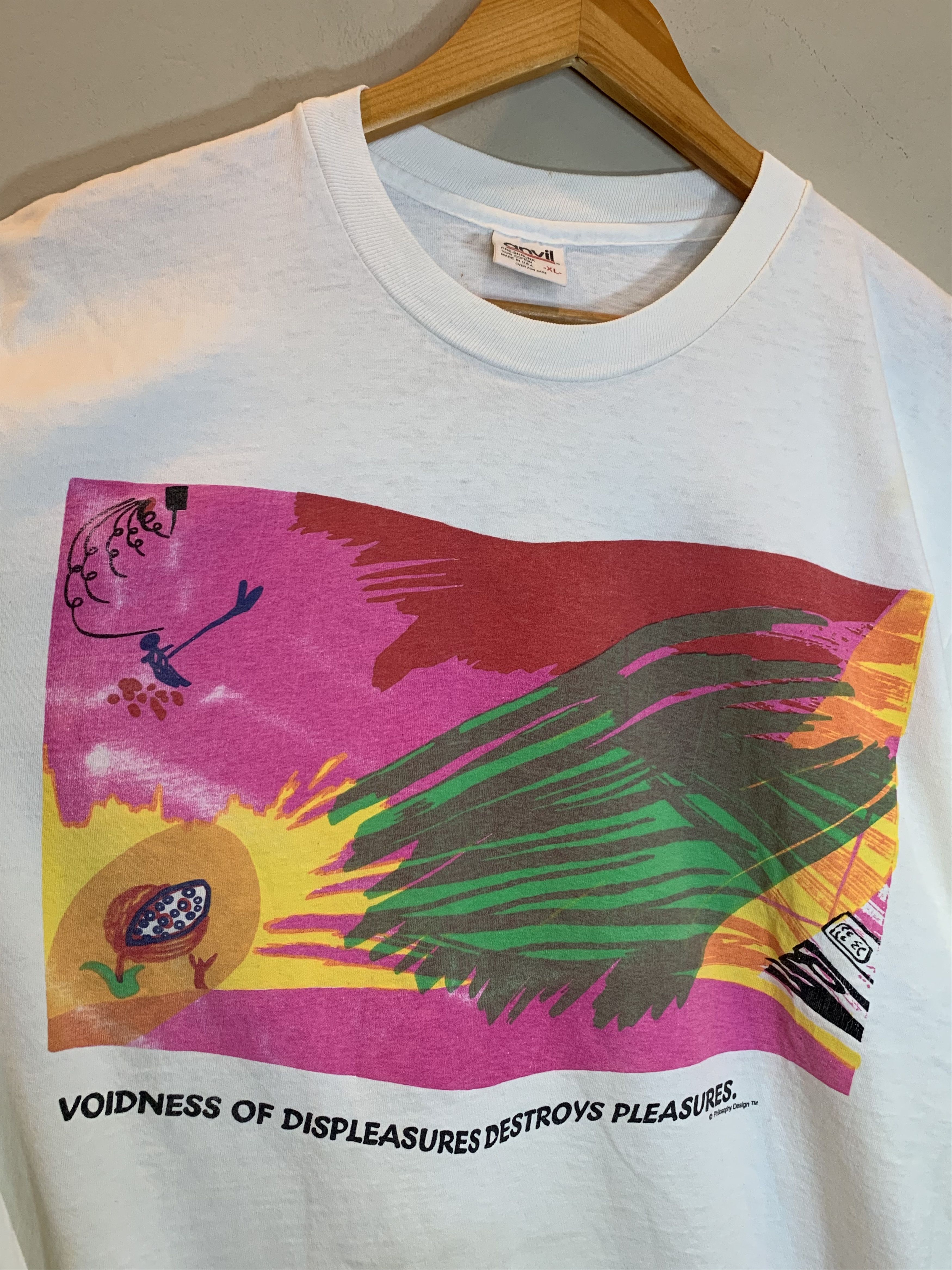 Vintage RARE Vintage 90s Voidness Displeasures Single Stitch T-Shirt Size US XL / EU 56 / 4 - 2 Thumbnail