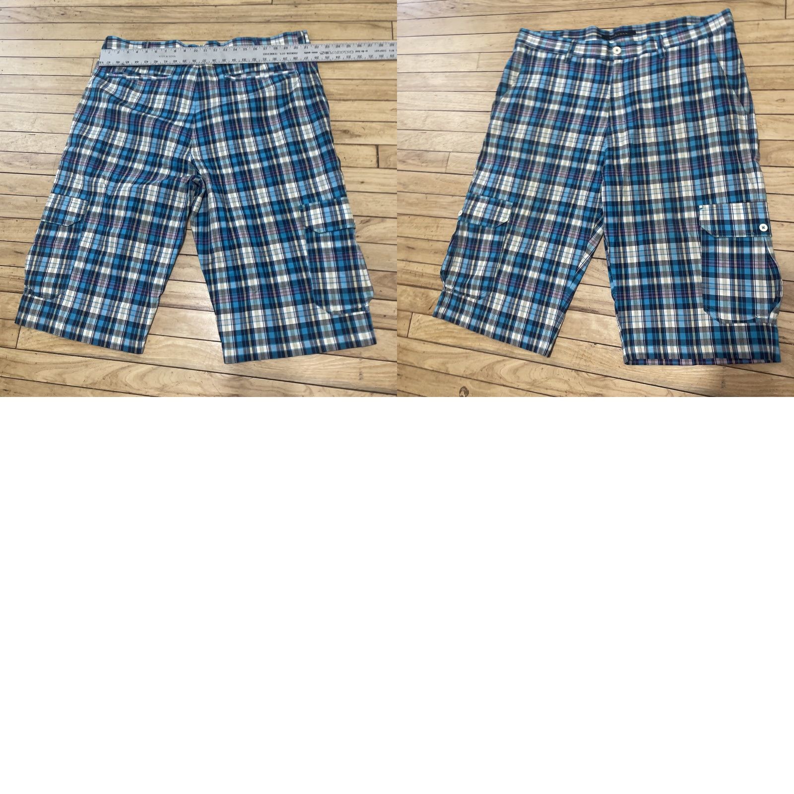Sean John Sean John Cargo Shorts Mens 42 Y2k Streetwear Hip Hop Baggy Skate Bermuda 42x16 Blue Plaid Cargo Pants Style Styles Womens? No Size US 42 / EU 58 - 10 Thumbnail
