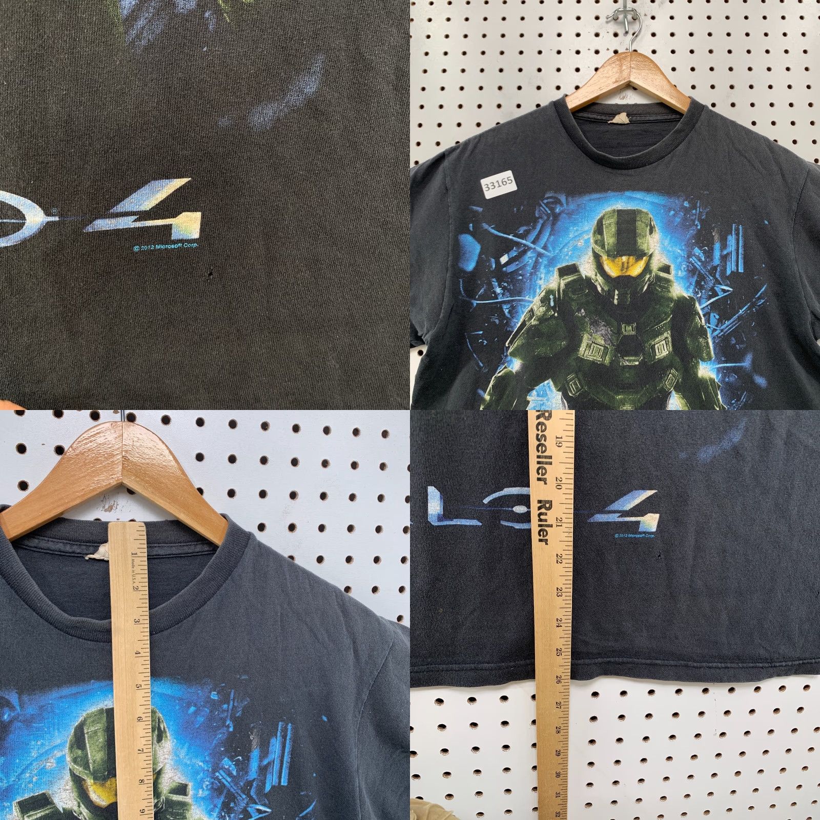 Halo Halo 4 Video Game Shirt Mens Small Black Distressed XBOX Short Sleeve 9.5x26 Size US S / EU 44-46 / 1 - 8 Thumbnail