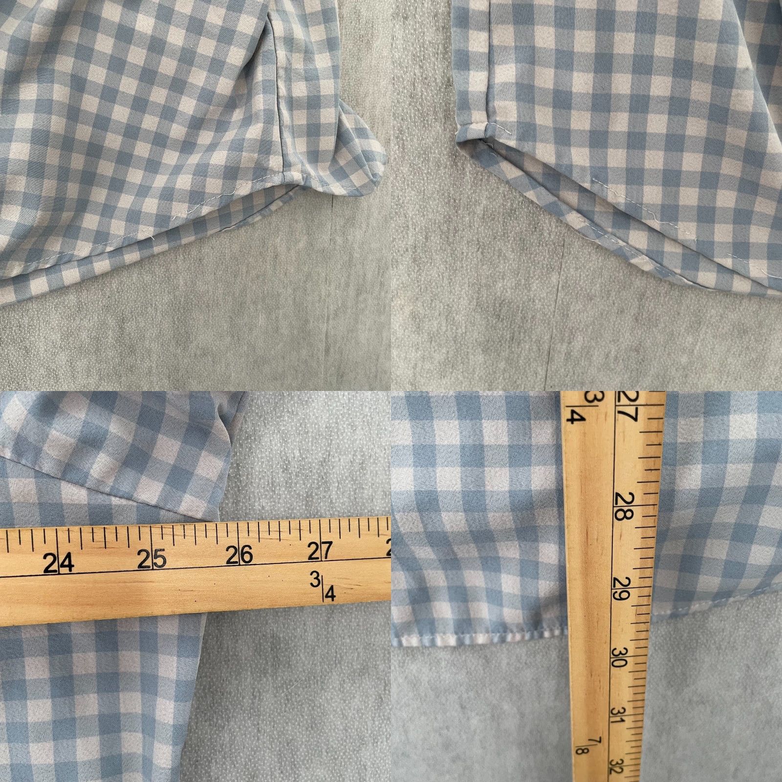 Mizzen+Main Mizzen Main Shirt Adult Blue Check Button Up Performance Stretch Men Extra Large XL Size US XL / EU 56 / 4 - 8 Thumbnail