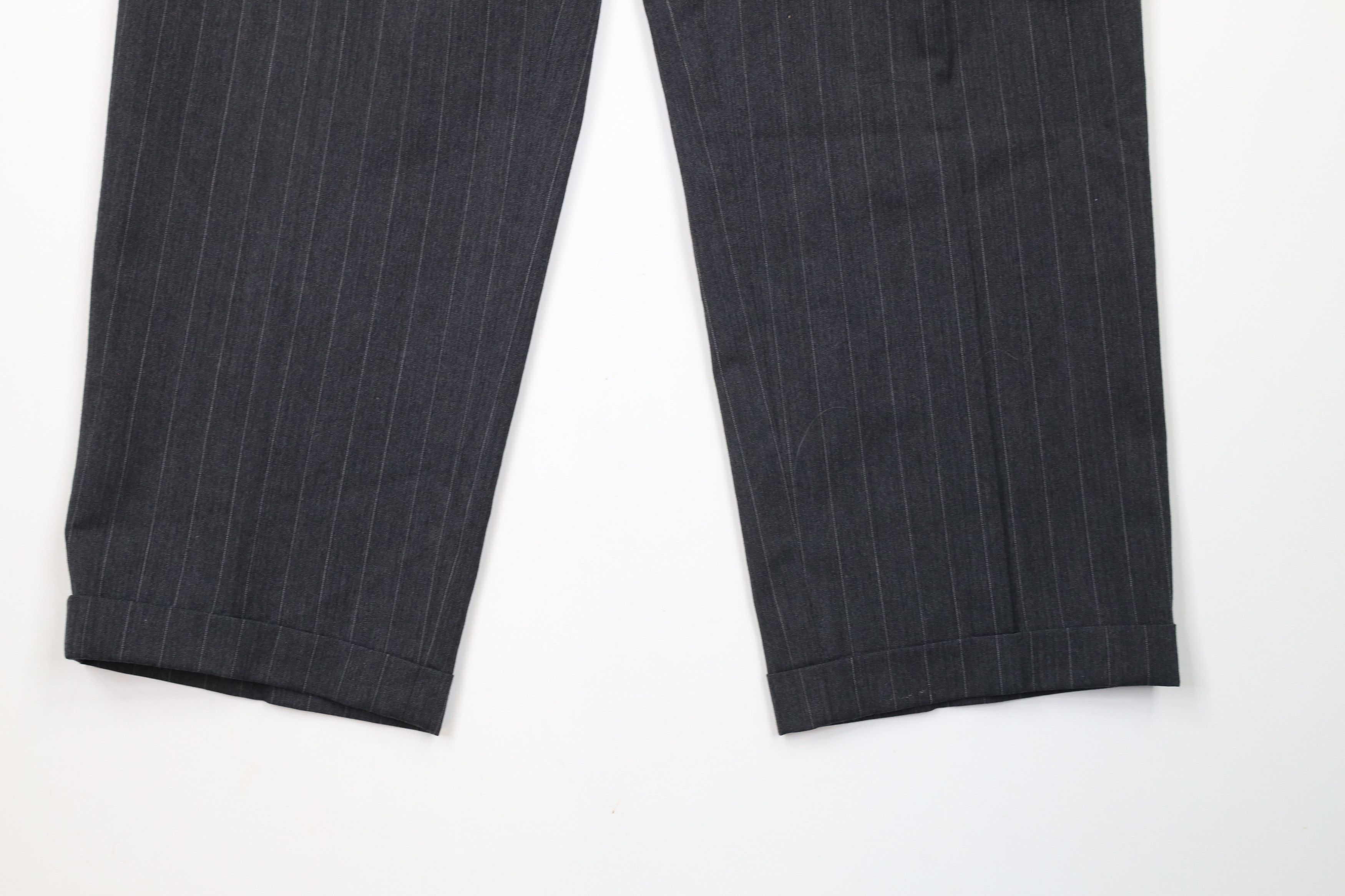 Vintage Vintage 90s Streetwear 2 Piece Striped Wool Suit Wedding Size 44R - 13 Thumbnail