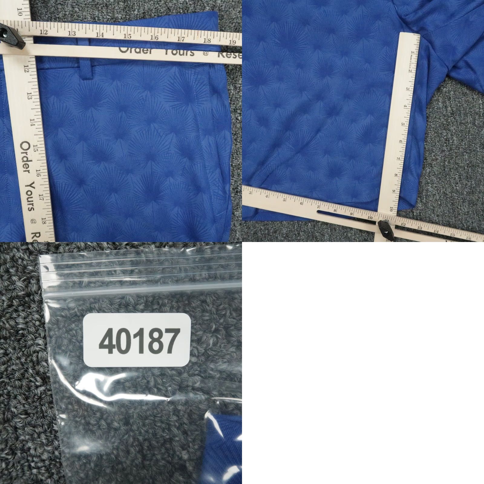 Peter Millar Peter Millar Shorts Mens 36 Blue Carborro Golf Stretch Twill Fan Palm Size US 36 / EU 52 - 8 Thumbnail