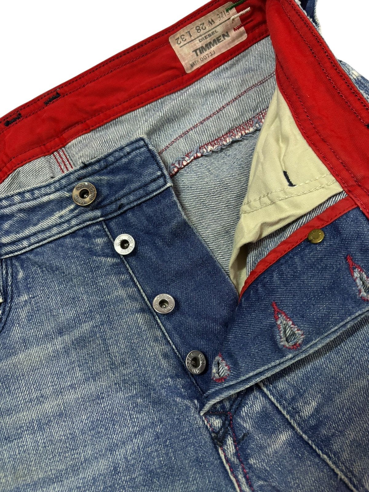 Diesel Vtg Diesel Timmen Grunge Distressed Jeans Size US 30 / EU 46 - 6 Thumbnail
