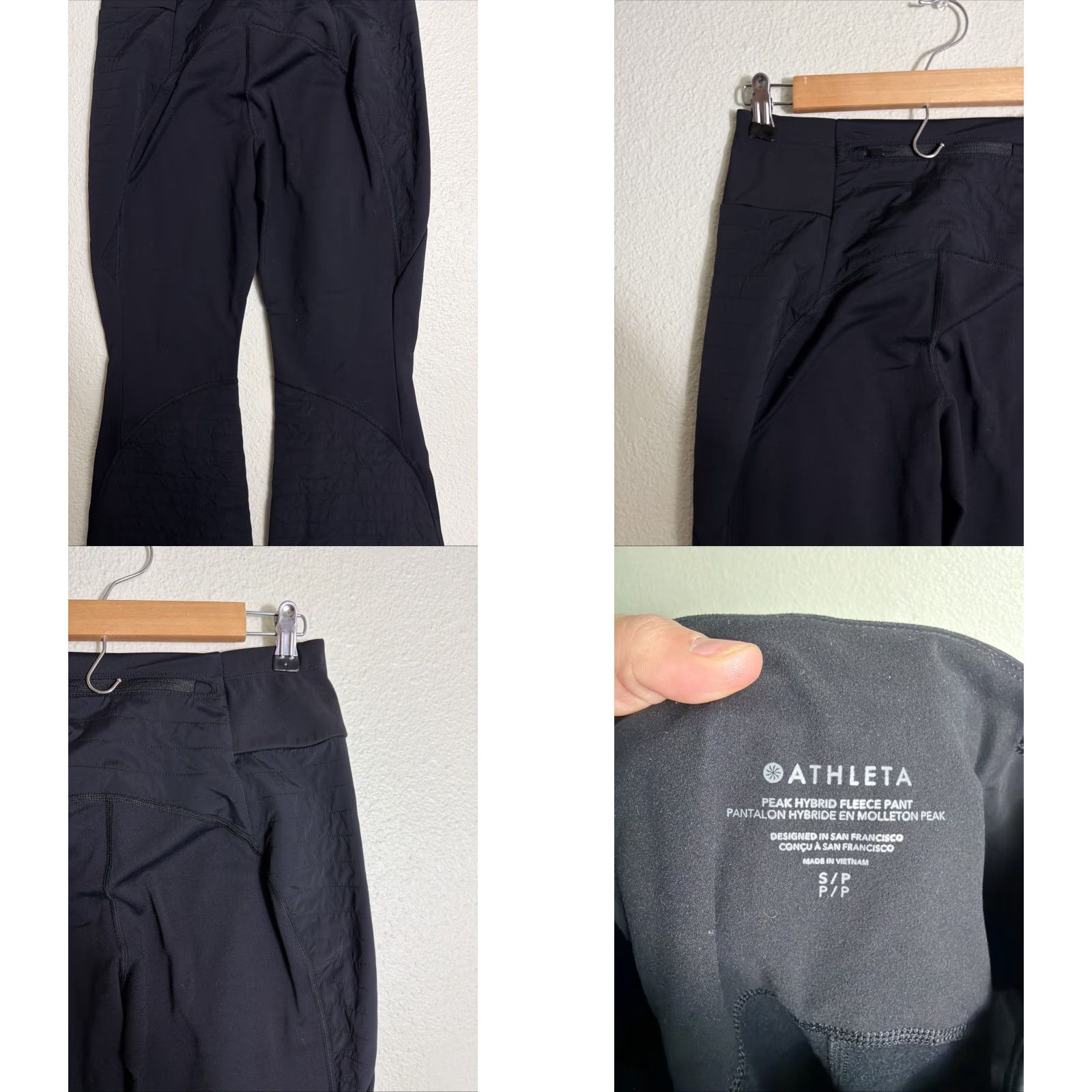 Athleta Athleta Pant Womens Small Black Fleece Nylon Spandex Flared 29in Pull On Pockets Zip Pocket Activewear Athleisure Winter Fall Size 28" / US 6 / IT 42 - 8 Thumbnail