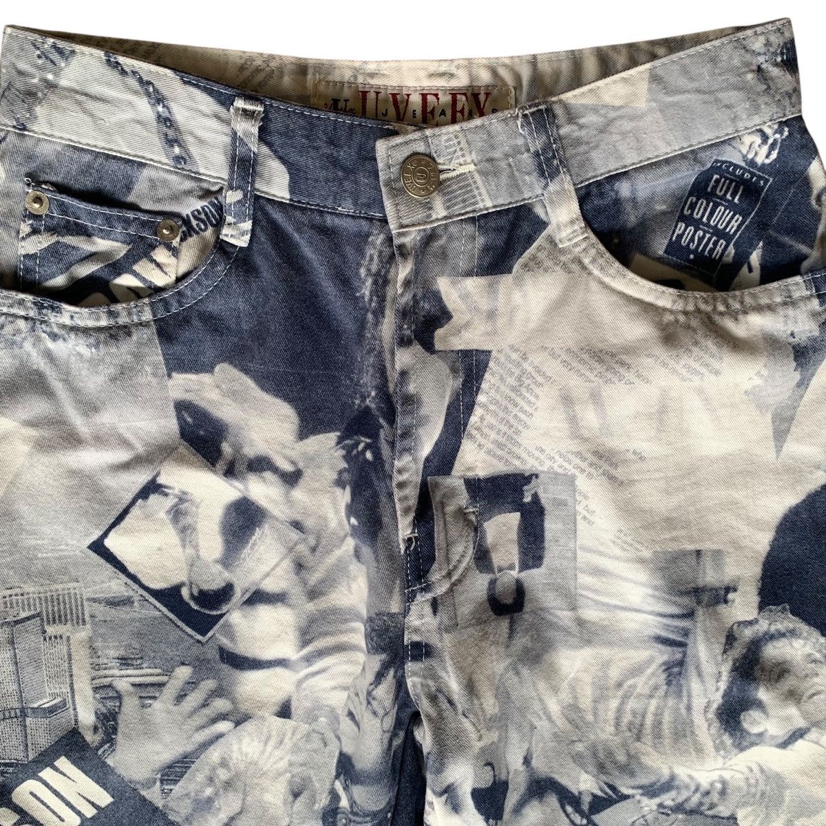 If Six Was Nine × Japanese Brand Uveex jeans Flare pants full print michael jackson art Size US 26 / EU 42 - 6 Thumbnail