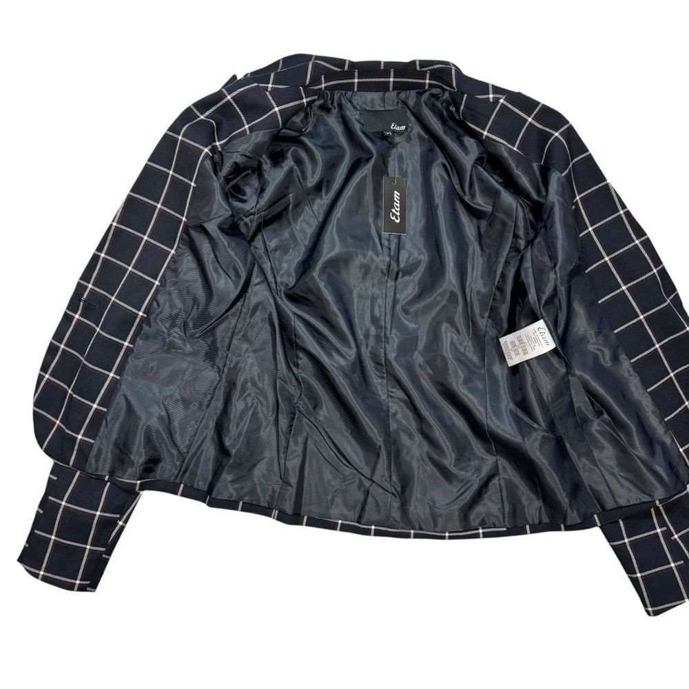 Other NWT New Etam Paris Navy Plaid Blazer Size S Size S / US 4 / IT 40 - 5 Thumbnail
