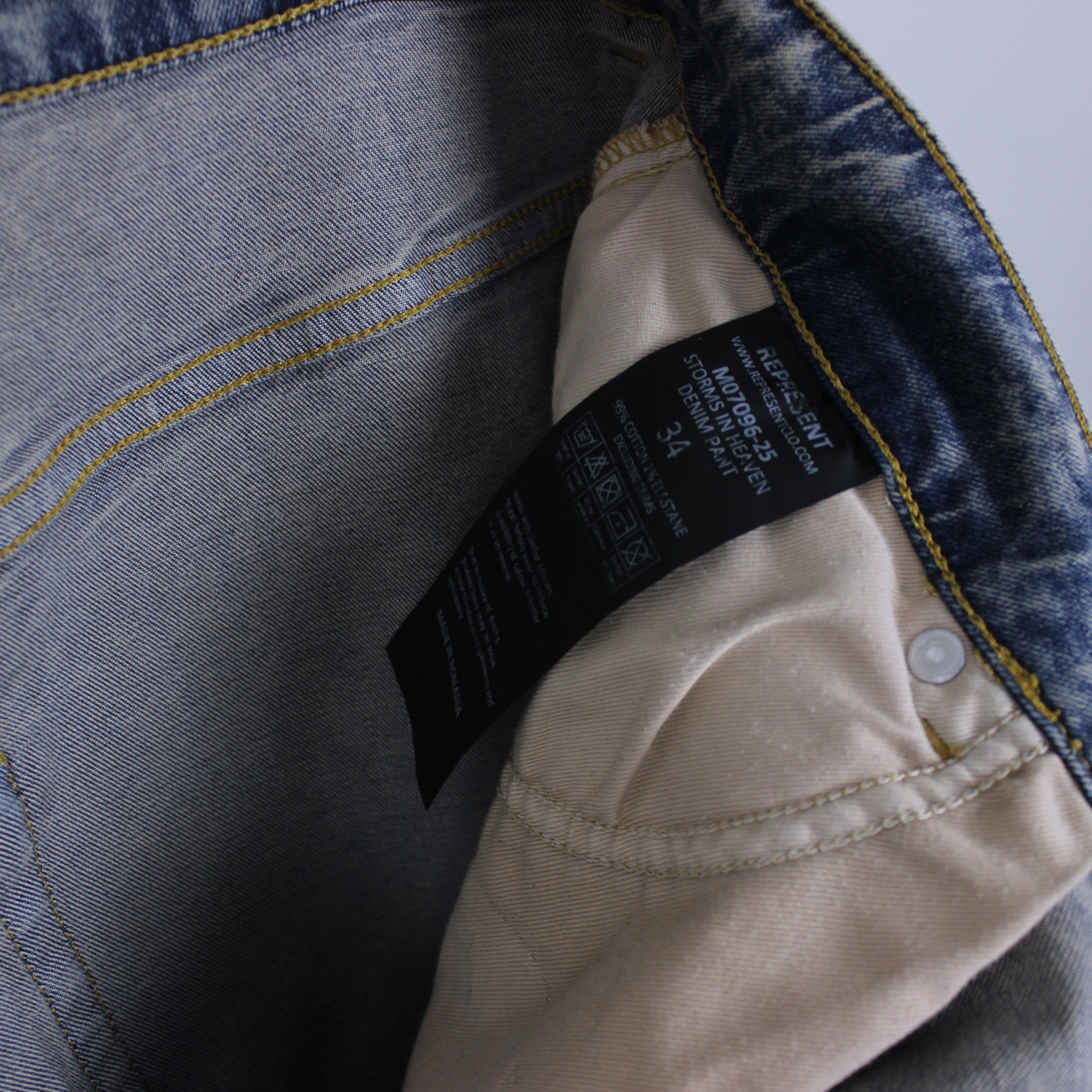 Represent Clo. SS23 REPRESENT STORMS IN HEAVEAN JEANS 34 Size US 34 / EU 50 - 11 Thumbnail