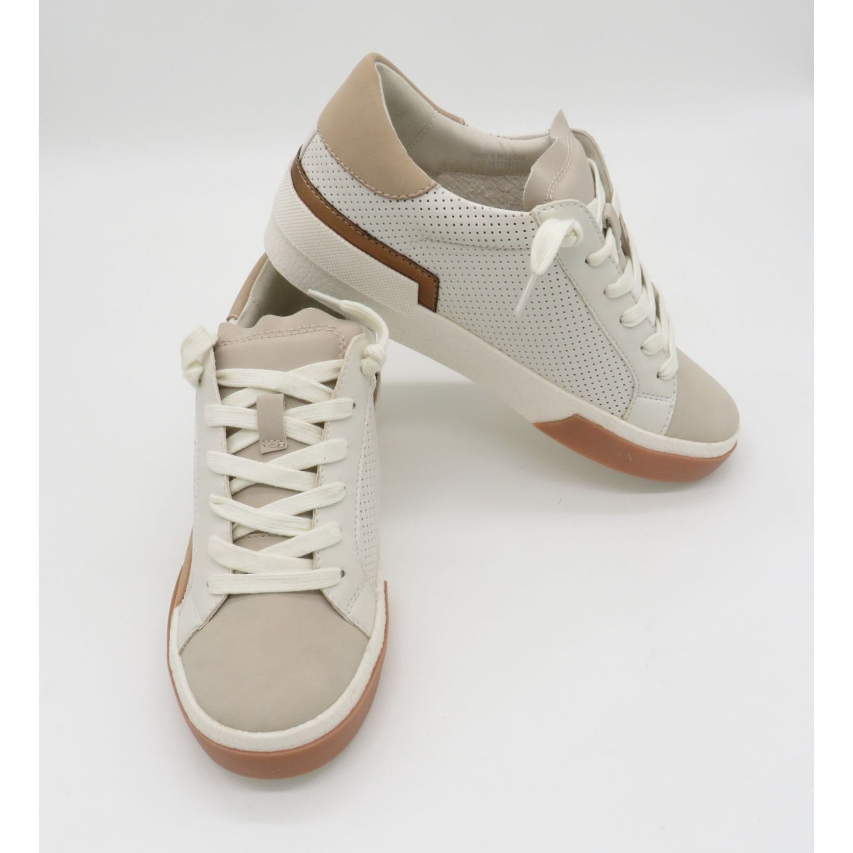 Other Dv Dolce Vita Womens Perforated Lace-Up Sneakers Beige White Size US 5 / IT 35 - 5 Thumbnail
