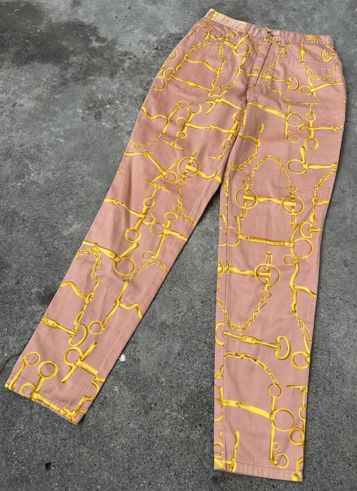 Gucci × Tom Ford Gucci - Tomford 1990 Horse Bit Logo High Waisted Coral Jeans Size 27" / US 4 / IT 40 - 2 Thumbnail