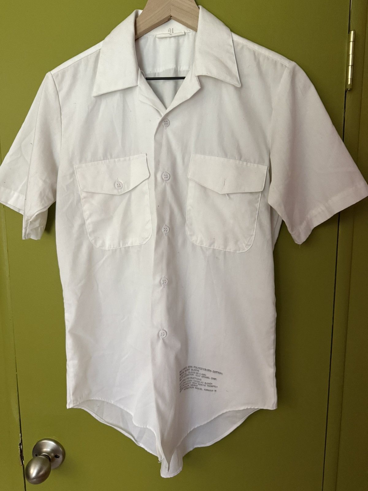 Vintage 60s US Navy Button Up Size US S / EU 44-46 / 1 - 1 Thumbnail