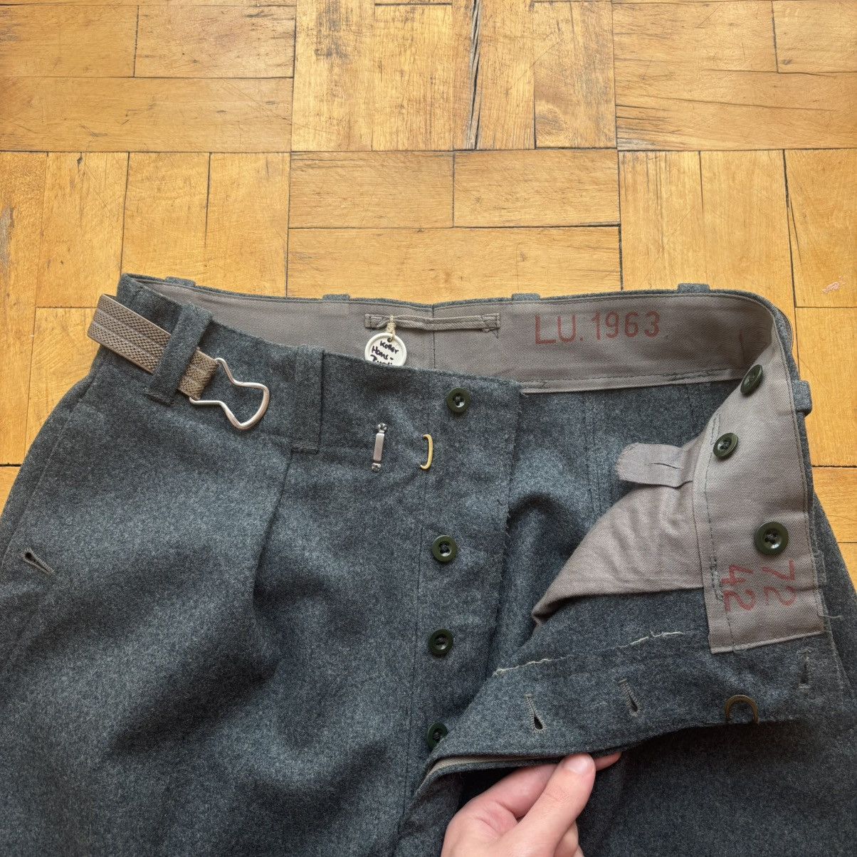 Vintage Vintage 1963 Swiss Army Wool Military Pants Dead Stock Size US 32 / EU 48 - 4 Thumbnail