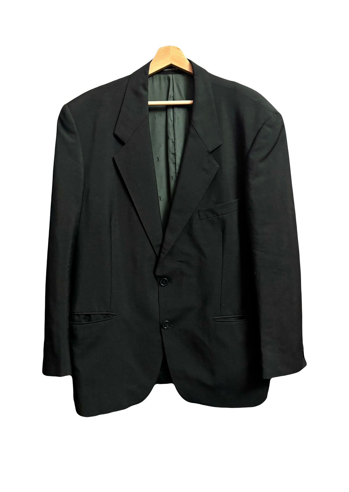 Yves Saint Laurent vintage yves saint laurent black wool blazer jacket Size 50R - 1 Thumbnail