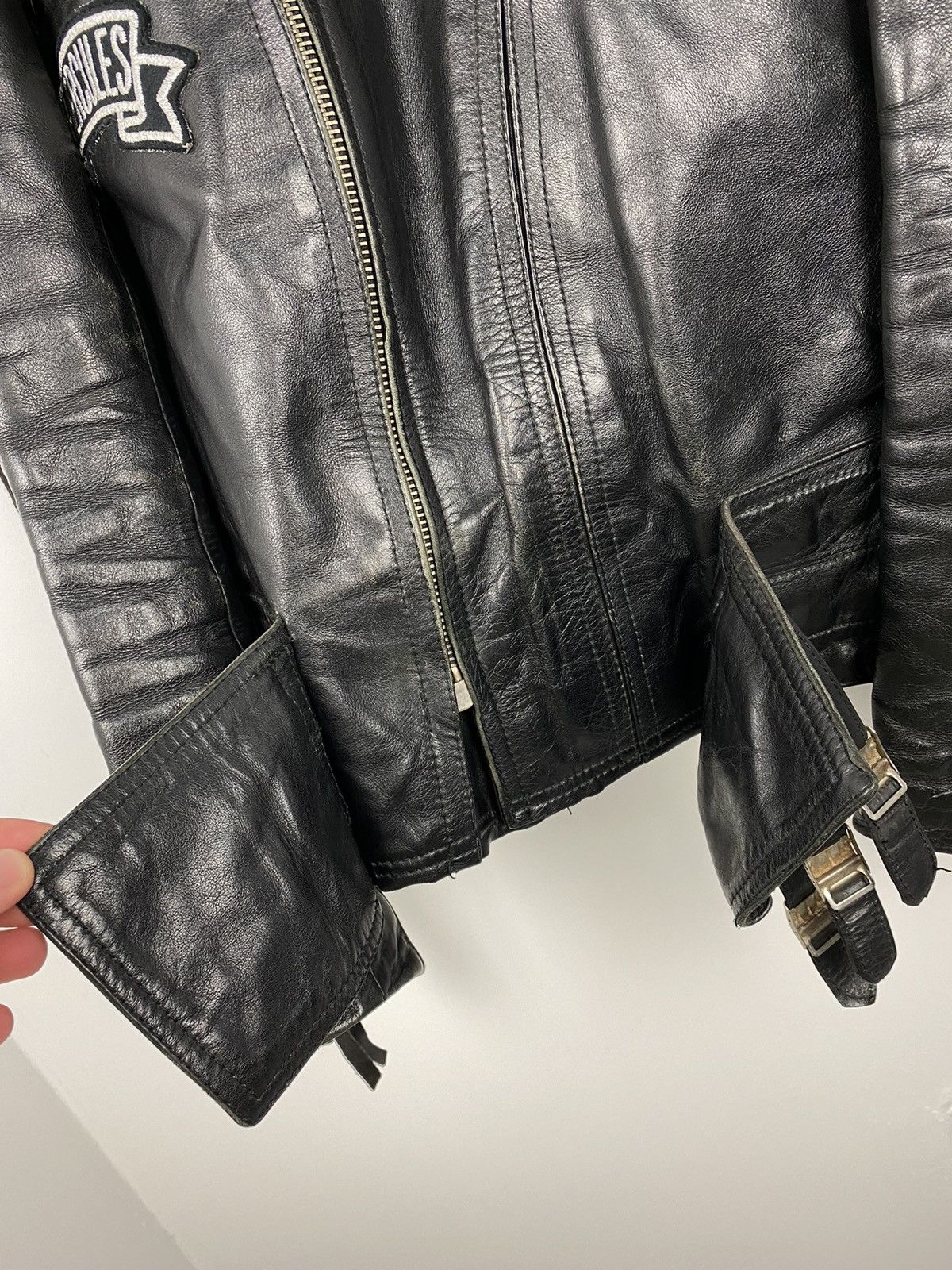 Vintage Vintage Harro Western Black Leather Jacket Motorcycle Y2K Size US L / EU 52-54 / 3 - 14 Thumbnail