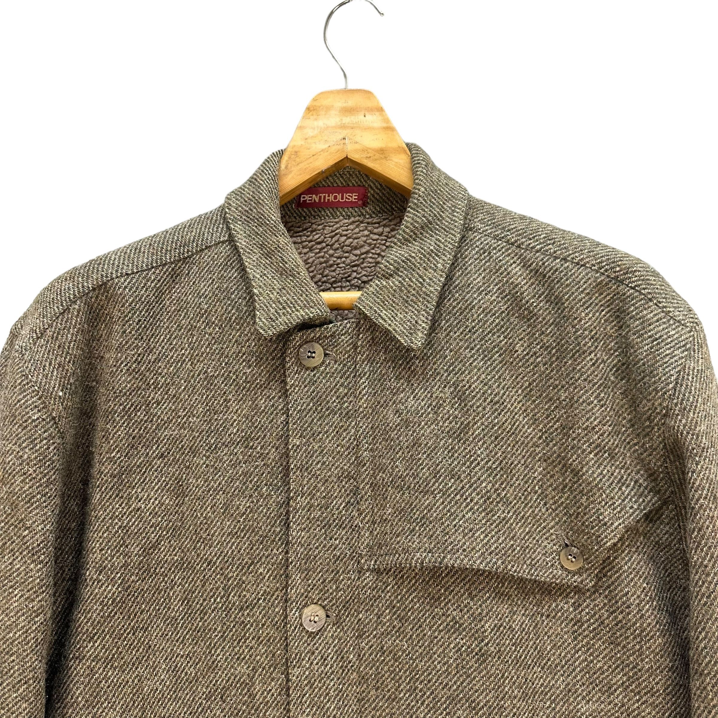 Vintage PENTHOUSE WOOL SHERPA COLLAR JACKET #A14-0356 Size US M / EU 48-50 / 2 - 2 Thumbnail