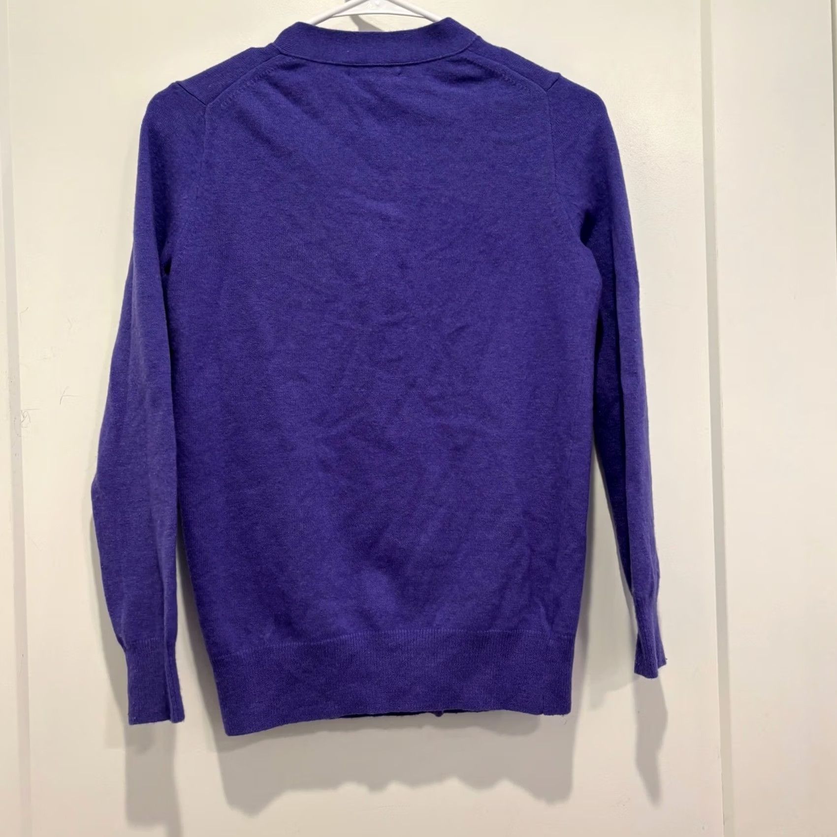 J.Crew J.Crew Cardigan Sweater XS Purple V-Neck Button Front Knit Top Women Size XS / US 0-2 / IT 36-38 - 3 Thumbnail