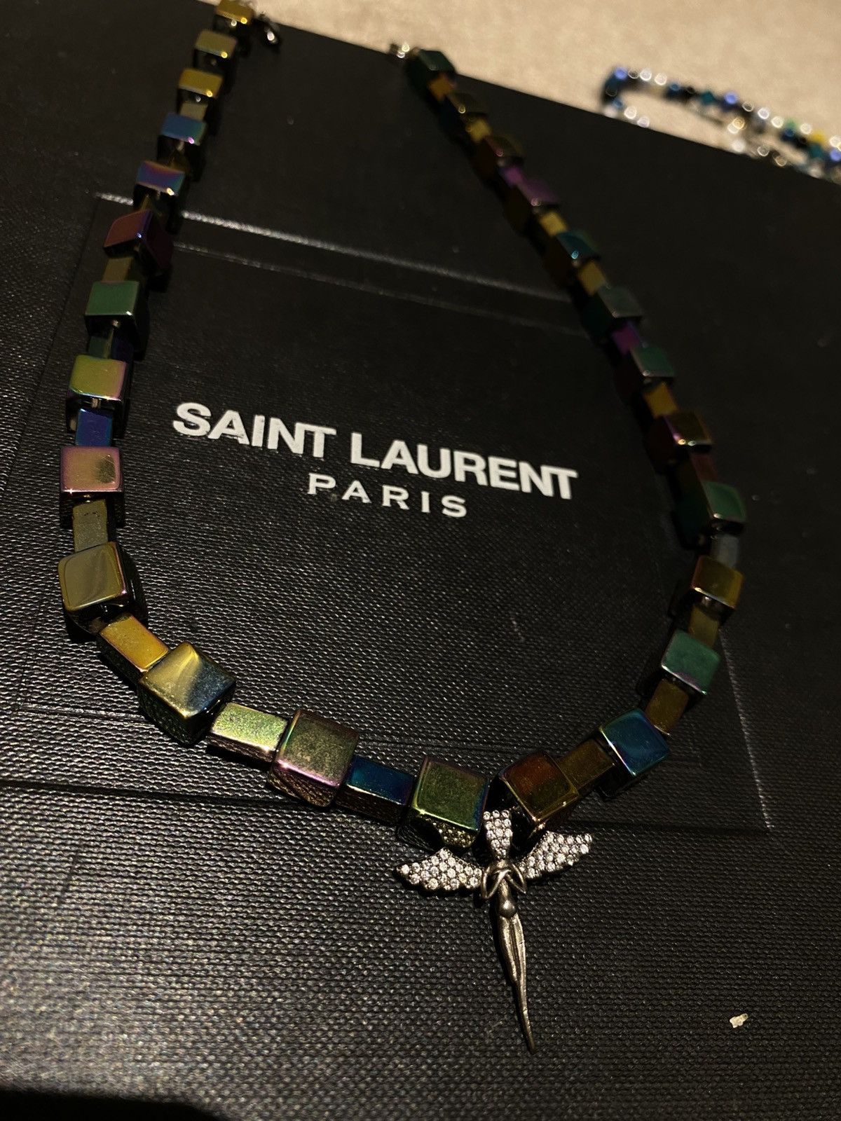 Pre-owned Japanese Brand Rainbow Angel Necklace In Multi