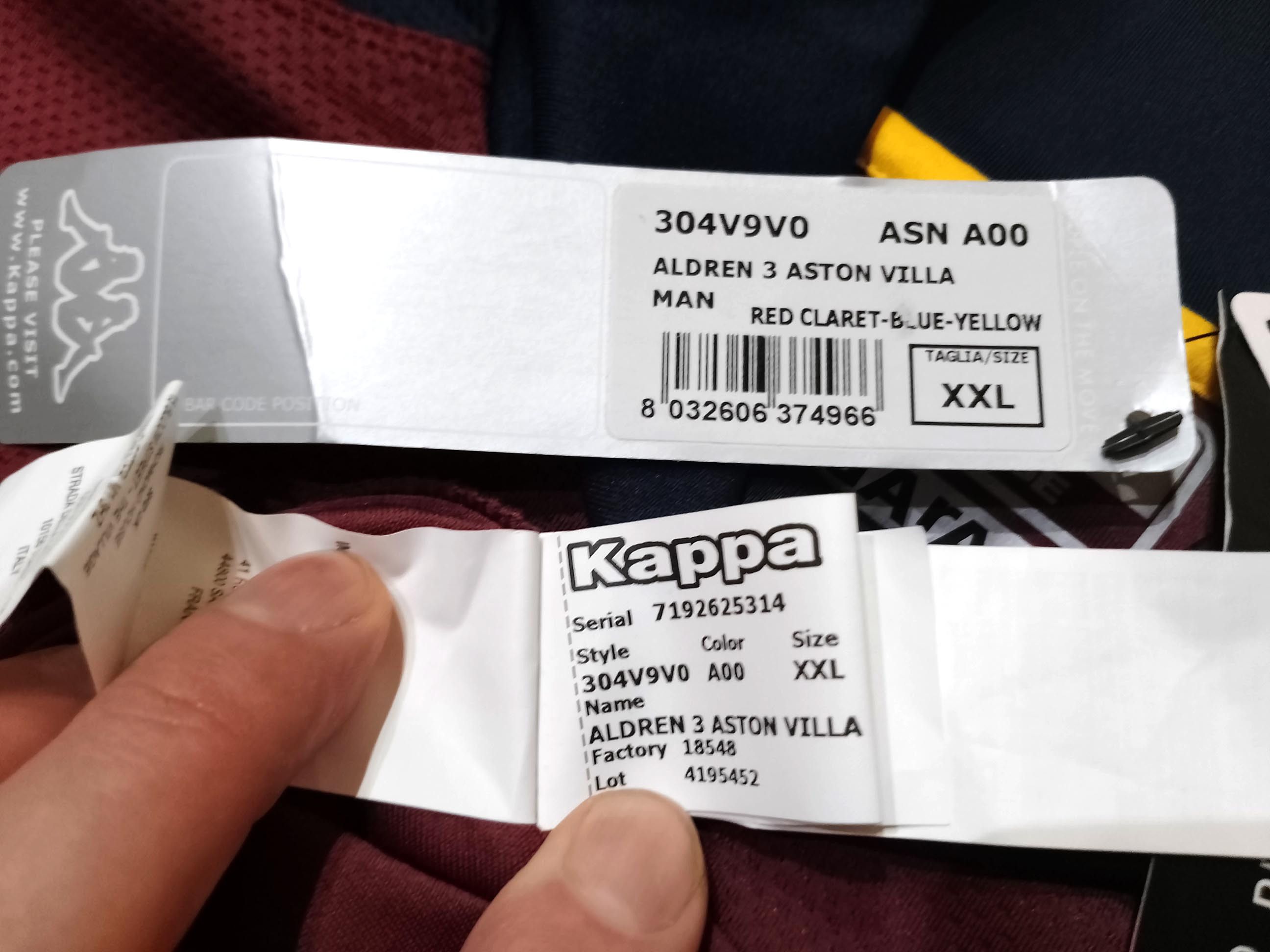 Kappa Kappa Aston Villa FC Training Pullover 2019/20, size XXL Size US XXL / EU 58 / 5 - 12 Thumbnail