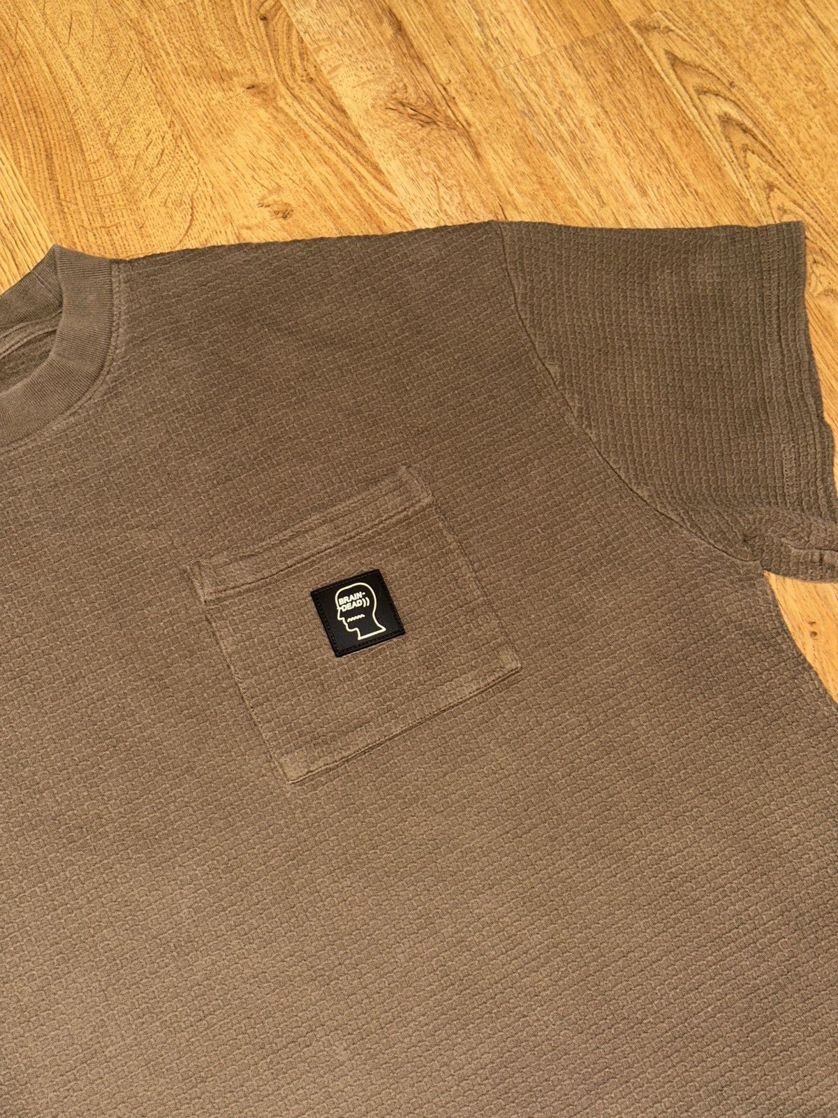 Brain Dead Brain Dead Brown Mini Waffle Knit Mock Neck Tee Men’s XXL Size US XXL / EU 58 / 5 - 2 Thumbnail