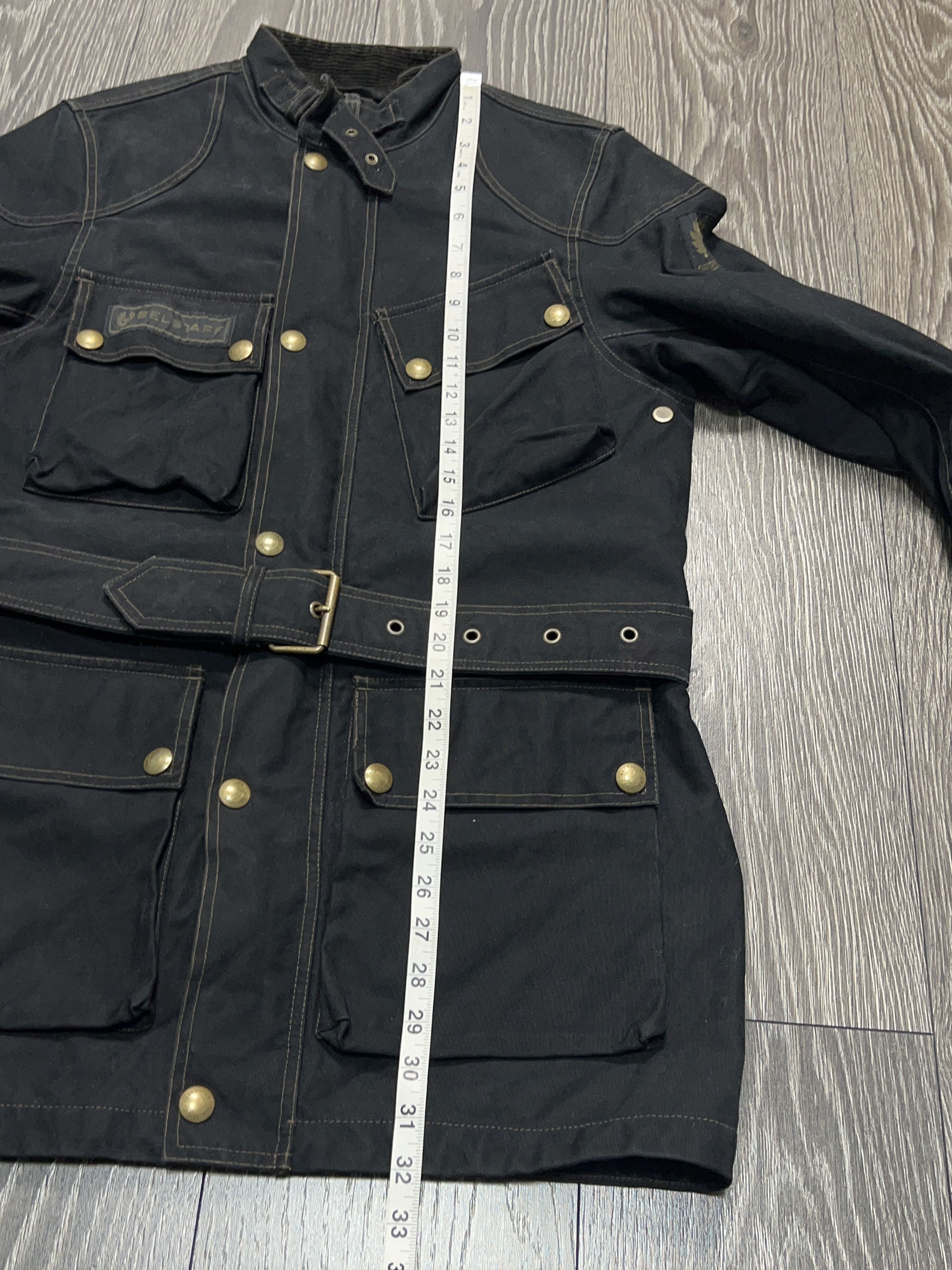 Belstaff Mens Trialmaster Black Motorcycle Belted Cotton Jacket Coat Size US M / EU 48-50 / 2 - 19 Thumbnail