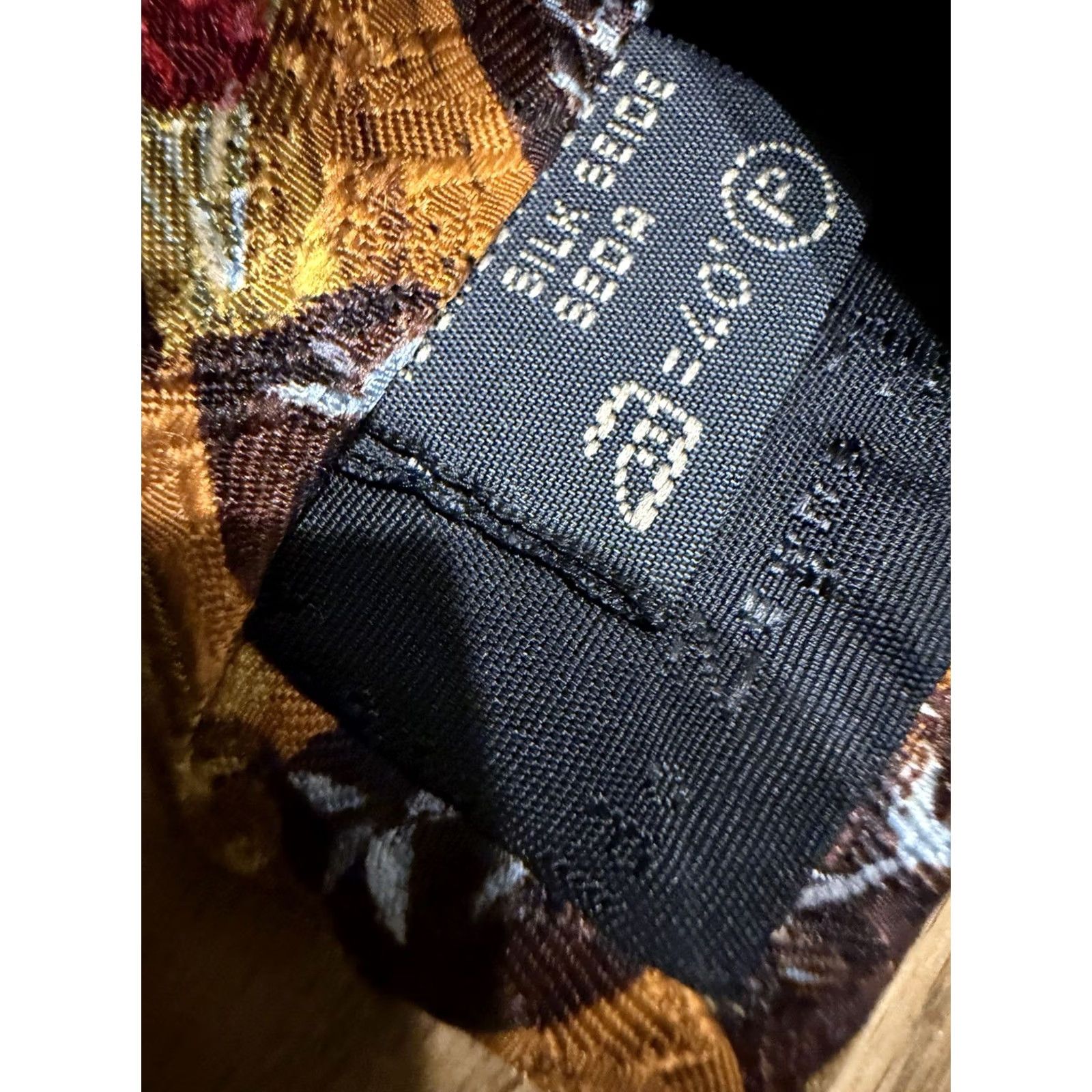 Ermenegildo Zegna Ermenegildo Zegna Silk Tie Italy Brown Gold Red Flowers 3.75" x 57" Men Size ONE SIZE - 3 Thumbnail