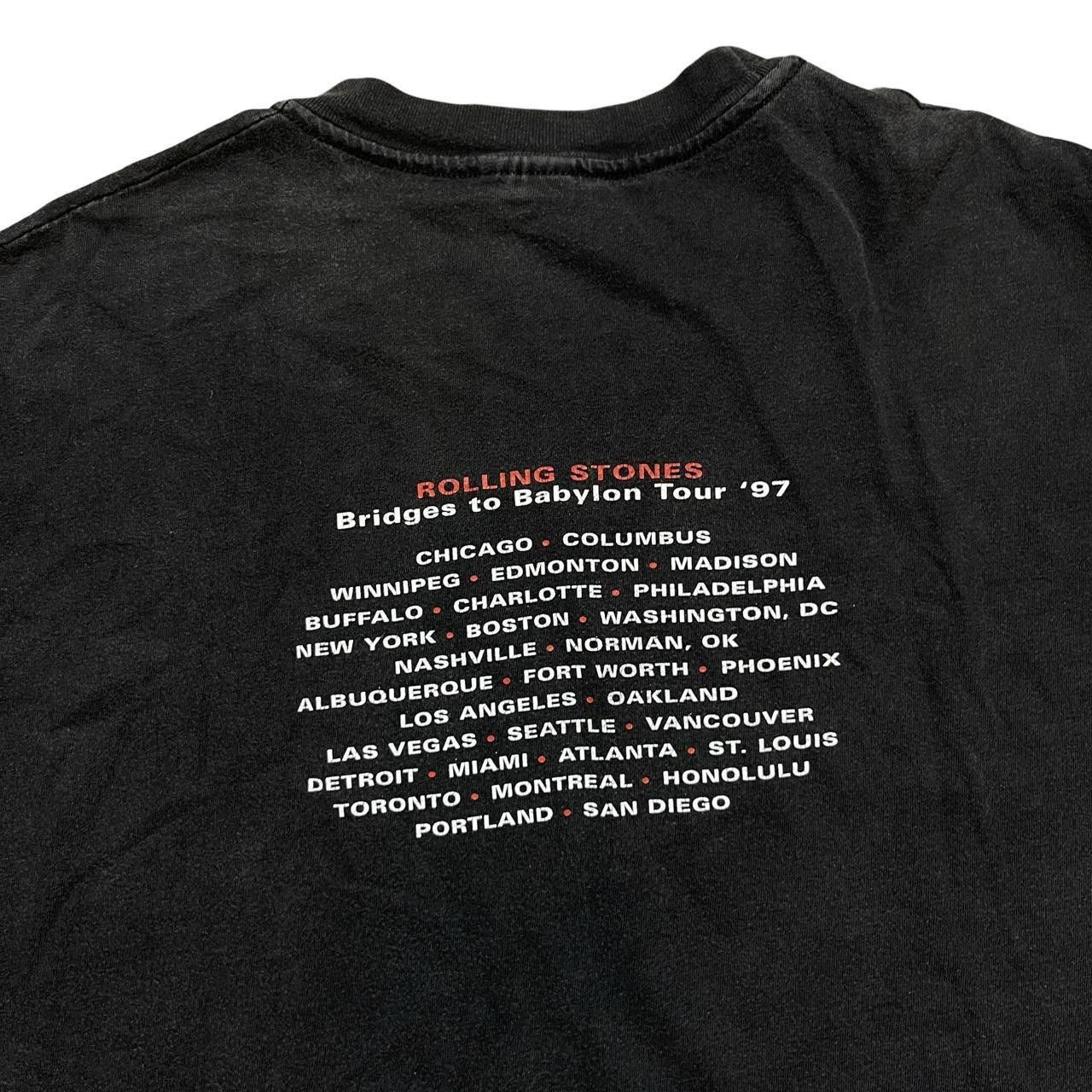 Designer Vintage Rolling Stones '97 Bridges to Babylon Tour T-Shirt Size US XL / EU 56 / 4 - 5 Thumbnail
