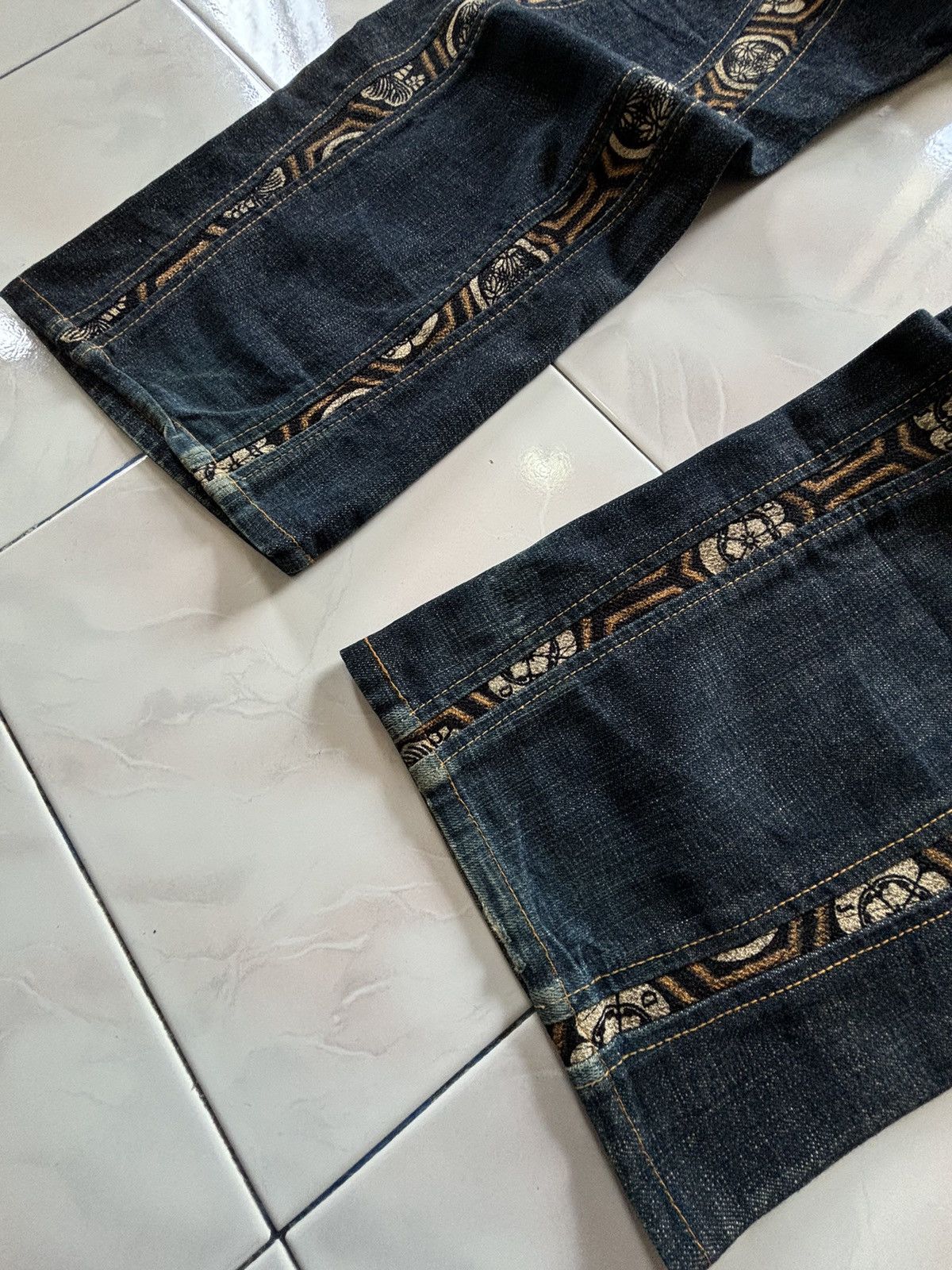 Japan Blue Juvenile Delinquent X Japan Blue Panelling Indigo Dyed Jeans Size US 38 / EU 54 - 6 Thumbnail