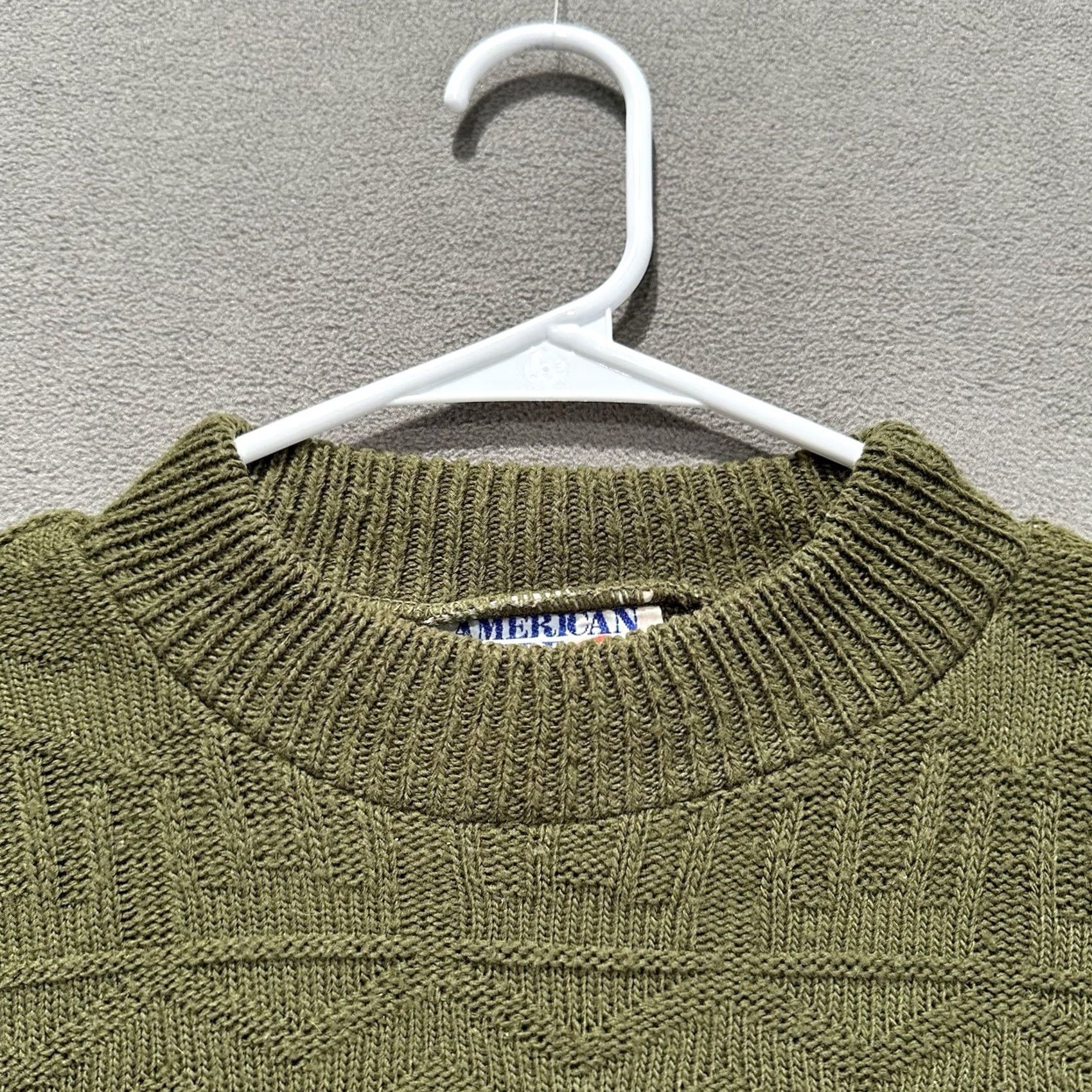 Vintage VINTAGE american pride Sweater Geometric Knit Pattern Crew Green Small Mens Size US S / EU 44-46 / 1 - 3 Thumbnail