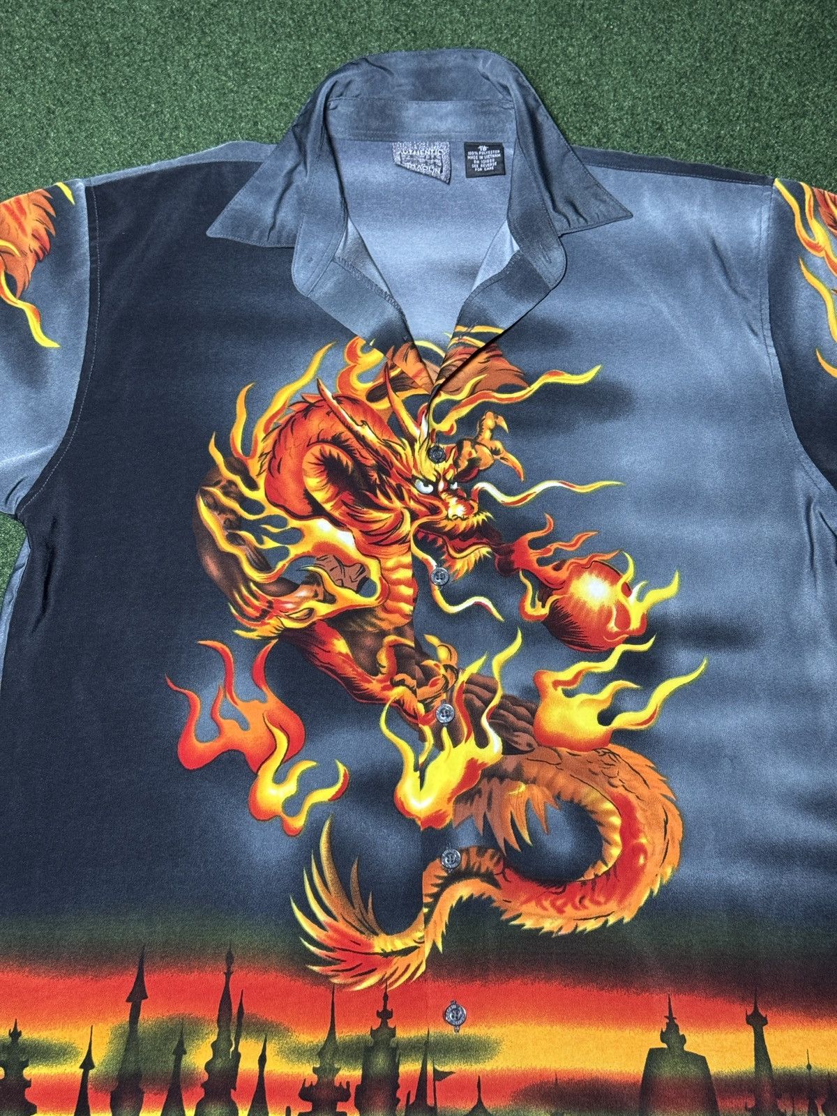 JNCO × Vintage Y2K Jnco Style INSANE Dragon Graphic Button Up Shirt Size US M / EU 48-50 / 2 - 2 Thumbnail