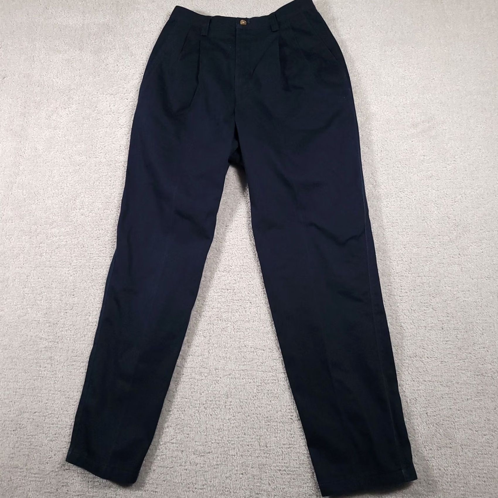Eddie Bauer VINTAGE Eddie Bauer Wrinkle Resistant Classic Fit Chino Pants Womens 4 Navy Blue Pleated Chino Pants Womens 4 Navy Blue Pleated Size 27" / US 4 / IT 40 - 2 Thumbnail