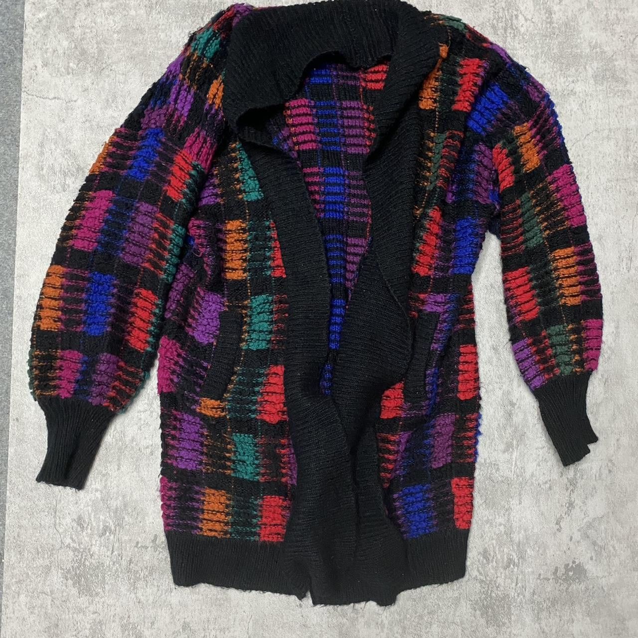 Other Retro-inspired black and multi-coloured knit cardigan Size US XL / EU 56 / 4 - 1 Thumbnail