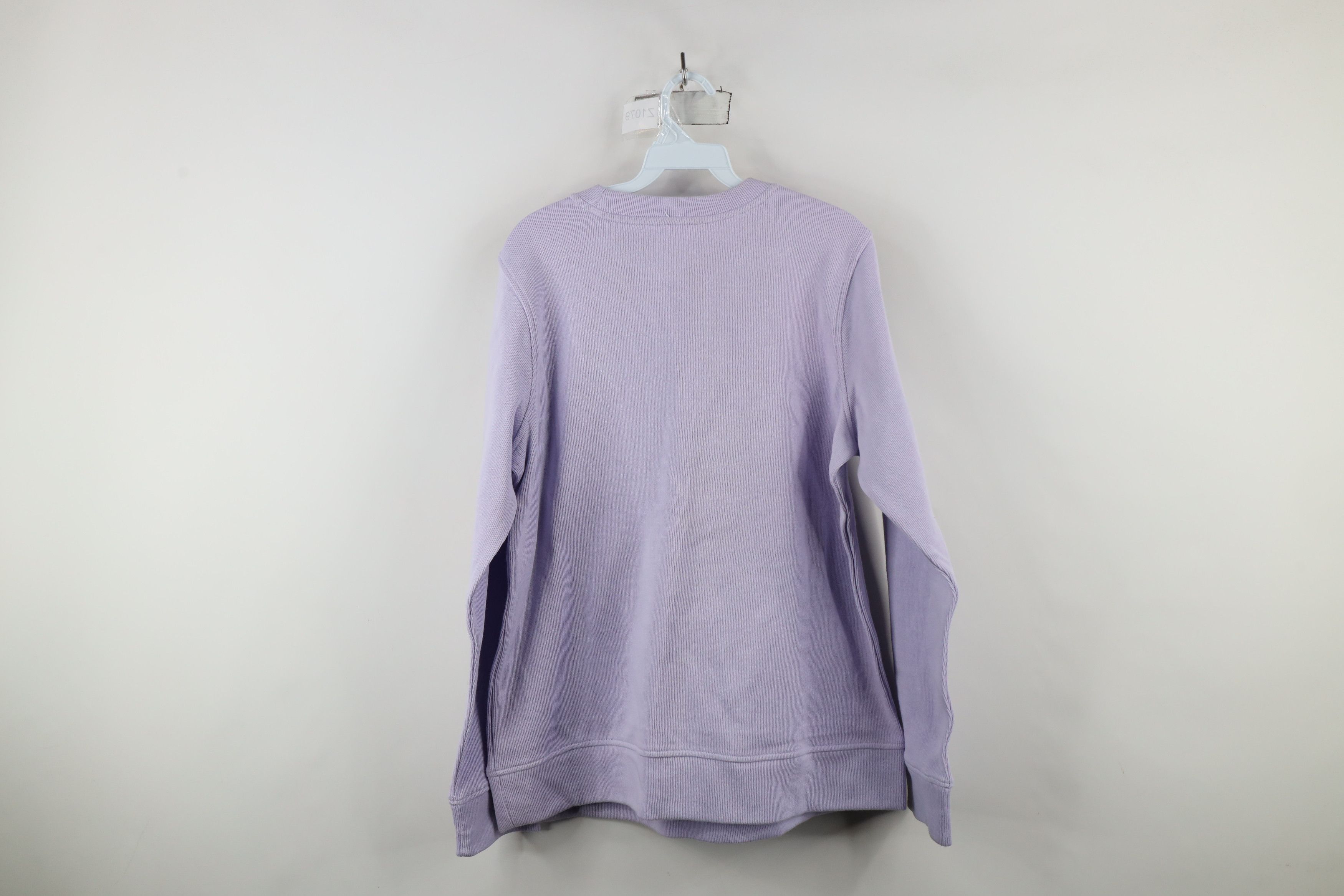 Duluth Trading Company × Vintage New Duluth Trading Co Ribbed Knit Crewneck Sweater Purple Size L / US 10 / IT 46 - 9 Thumbnail