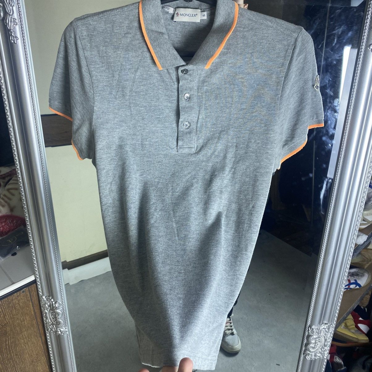 Moncler Polo Moncler grey t-shirt logo Size US S / EU 44-46 / 1 - 4 Thumbnail