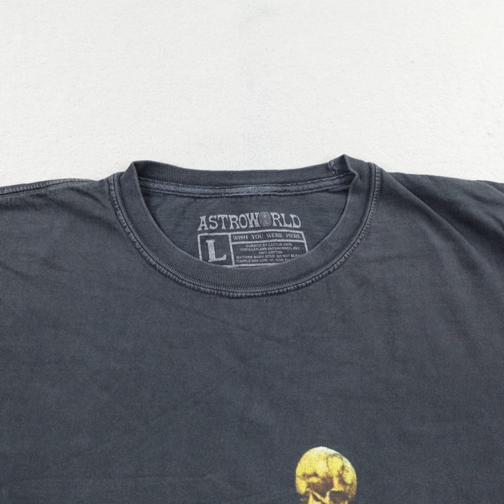 Travis Scott Astroworld Shirt Mens Large Black Enjoy The Ride T-Shirt Hip Hop Concert Skull Graphic Print Crew Neck Long Sleeve” Size US L / EU 52-54 / 3 - 2 Thumbnail