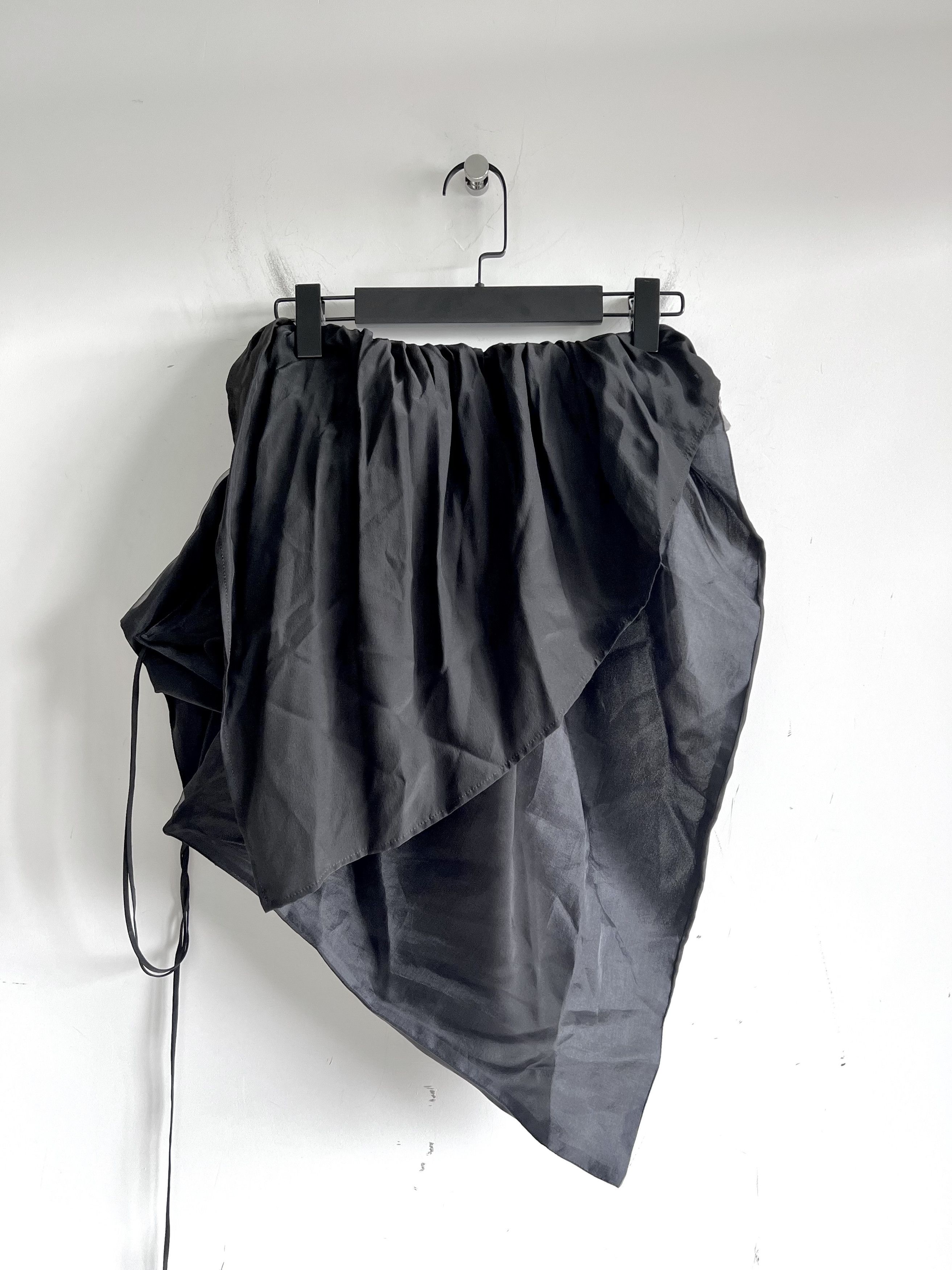 Yohji Yamamoto Yohji Yamamoto Femme - Silk Asymmetric Draped Top