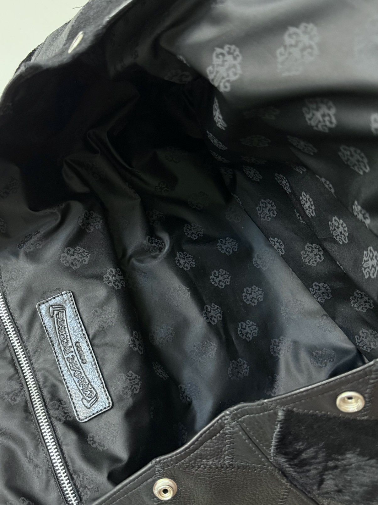 Chrome Hearts Cemetery Cross Patch Double Snap Tote Bag Size ONE SIZE - 13 Thumbnail