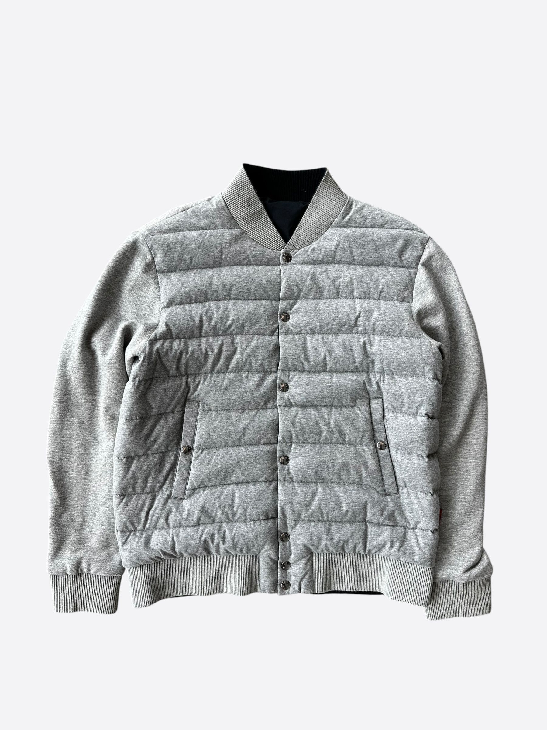 Moncler Moncler Black & Grey Maglia Reversible Bomber Jacket Size US XL / EU 56 / 4 - 2 Thumbnail