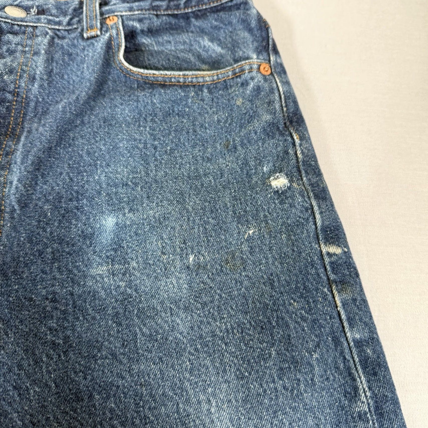 Levi's VINTAGE Levi's 501 Jeans Men's 34x32 Distressed Blue Denim 90s Size US 34 / EU 50 - 3 Thumbnail