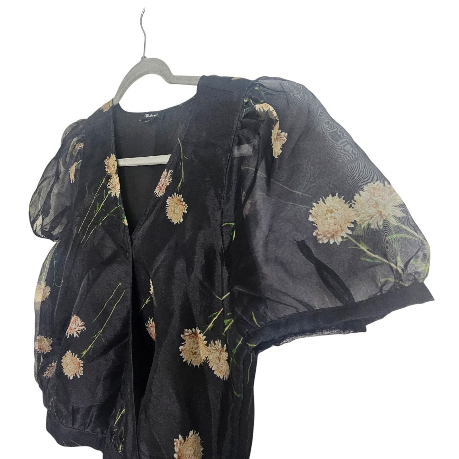 Madewell Madewell Womens Silk Floral Organza Surplice Blouse Size S Size S / US 4 / IT 40 - 3 Thumbnail