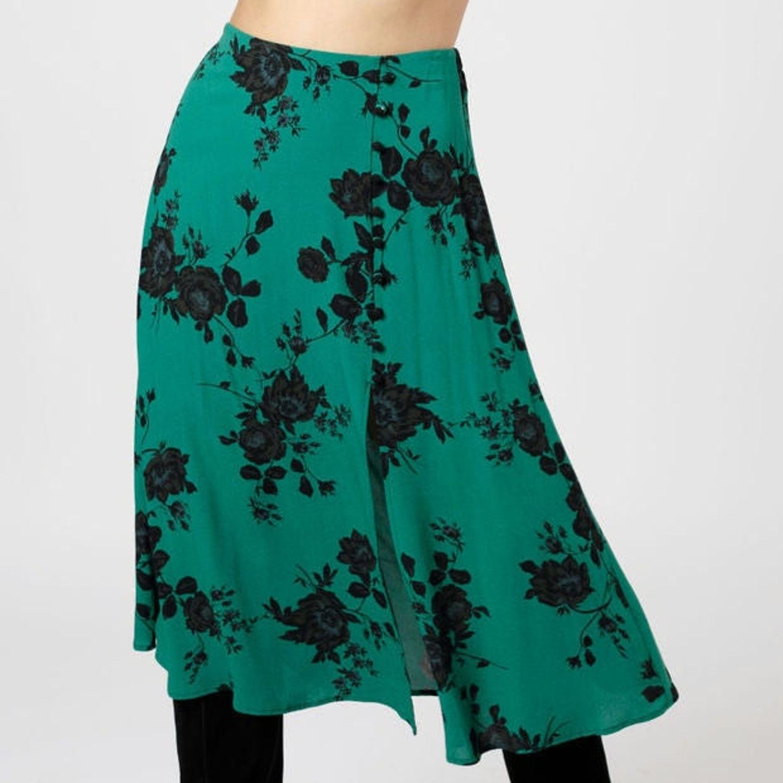 Other NWT Band of the Free Etta Floral Midi Skirt XS 2 Green Size 25" / US 0 / IT 36 - 4 Thumbnail