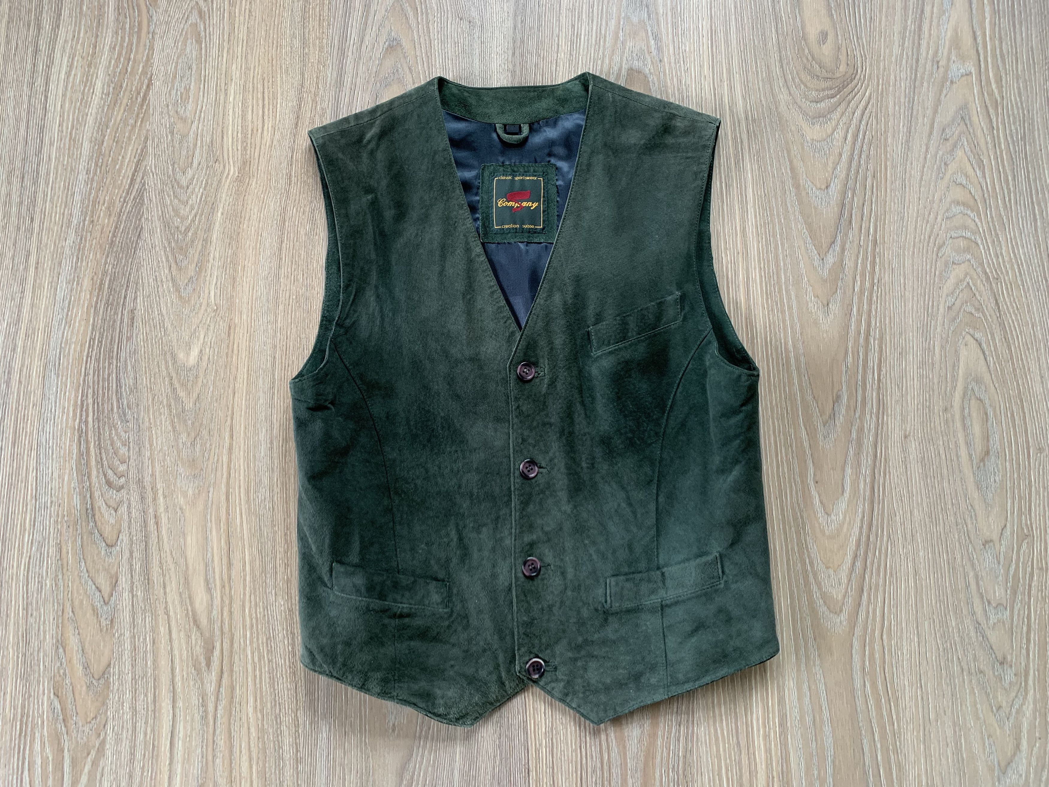Vintage Company Creation Suiesse Vintage Suede Leather Vest Size US S / EU 44-46 / 1 - 2 Thumbnail