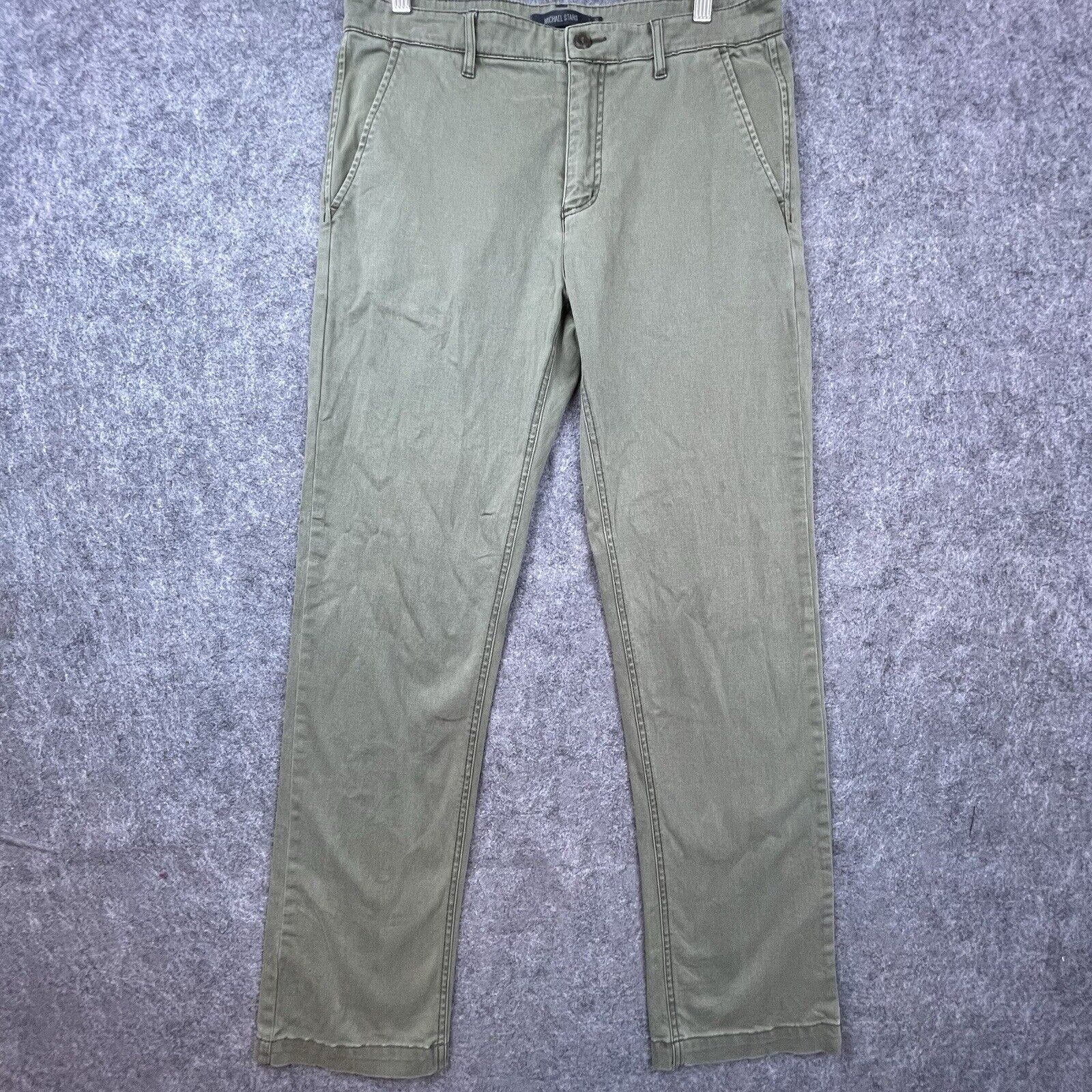 Michael Stars Michael Stars Pants Women 30 Khaki Green Straight Leg Cotton Size 30" / US 8 / IT 44 - 1 Thumbnail