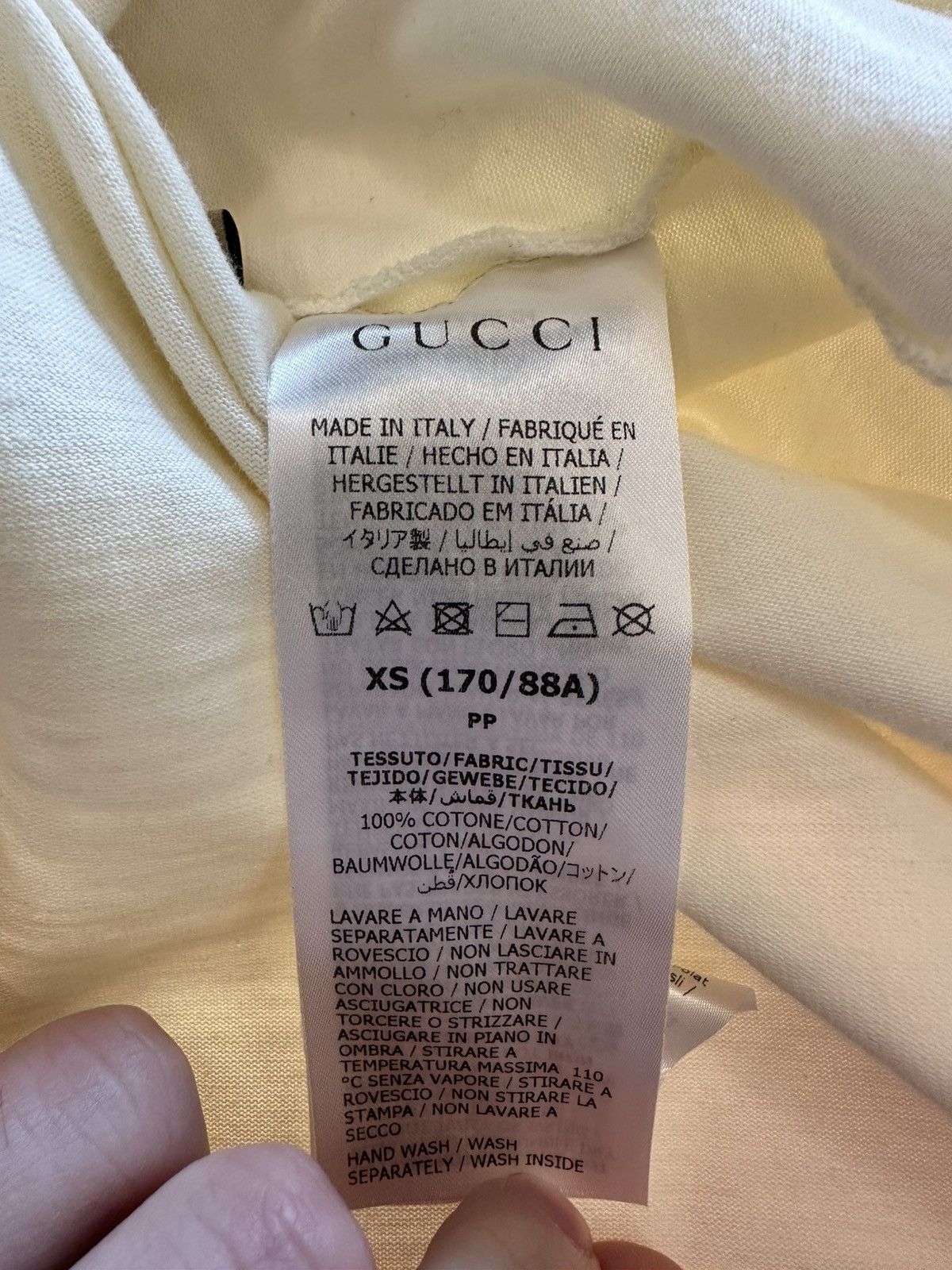 Gucci Gucci Blade Logo Tee Cream Size US XS / EU 42 / 0 - 3 Thumbnail