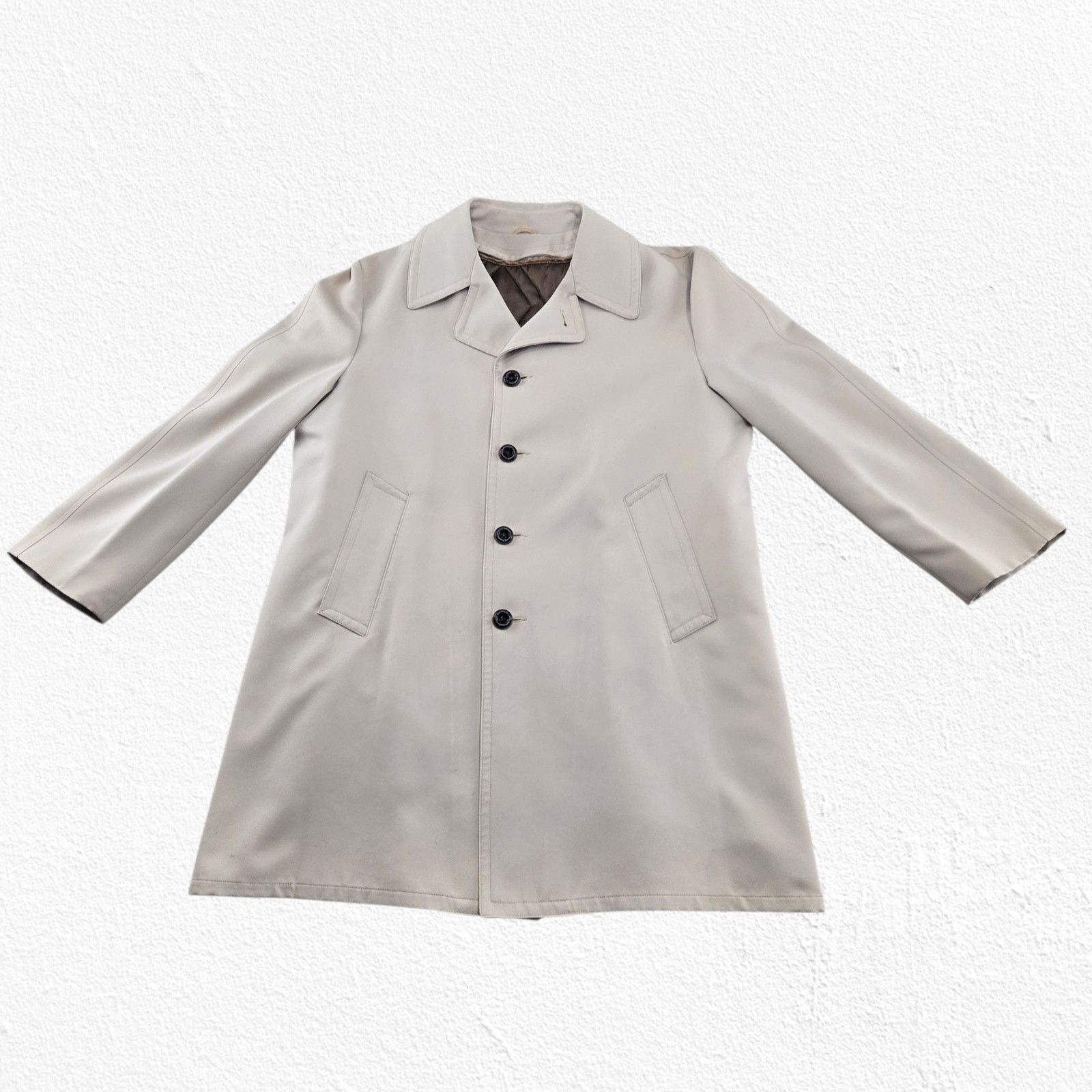 Vintage 70s Beige All Weather Removable Lining Trench Coat Size 42S Size US L / EU 52-54 / 3 - 3 Thumbnail