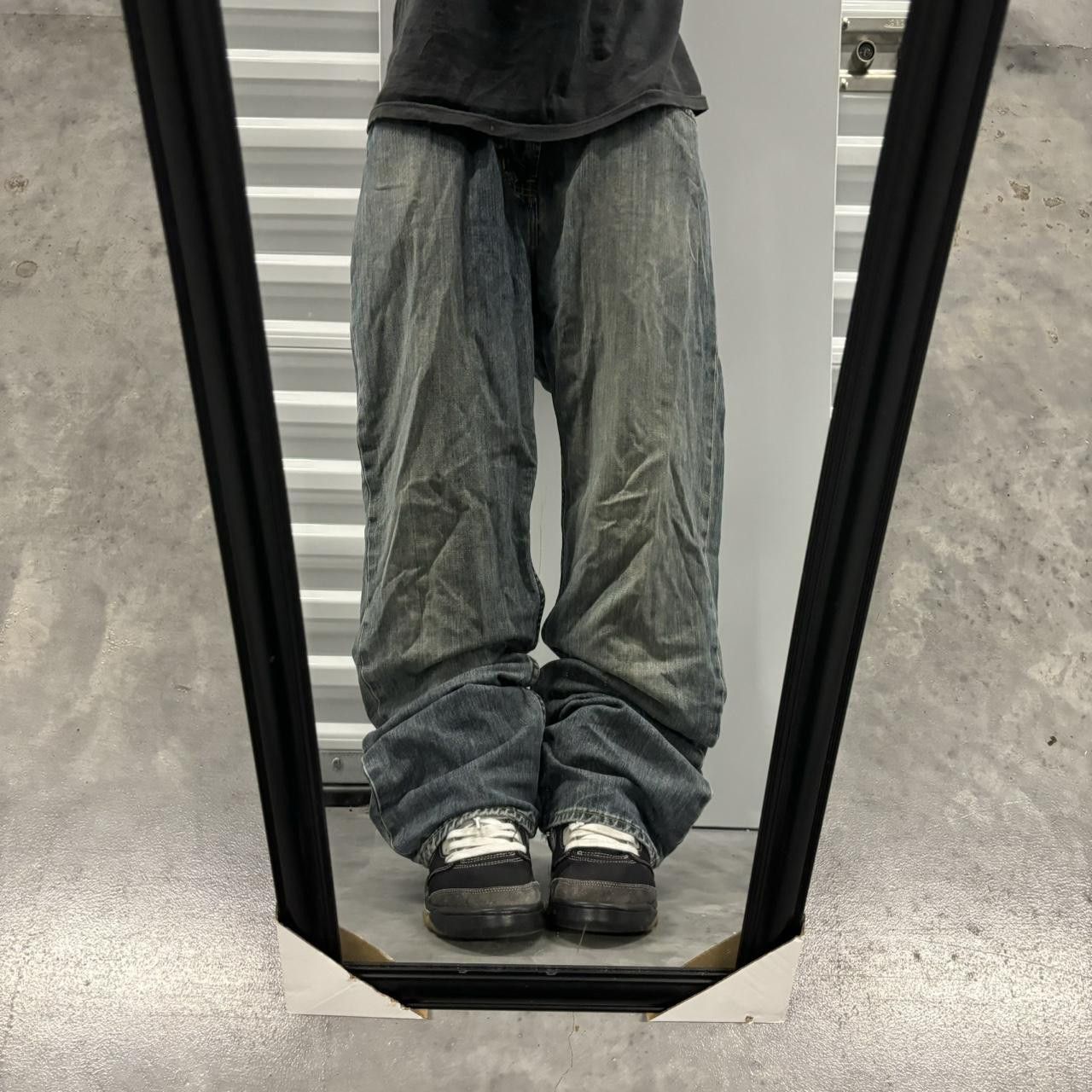 Gap × Vintage Crazy Vintage 90s Grunge Dark Wash Gap Skater Denim Jeans! Size US 34 / EU 50 - 1 Thumbnail
