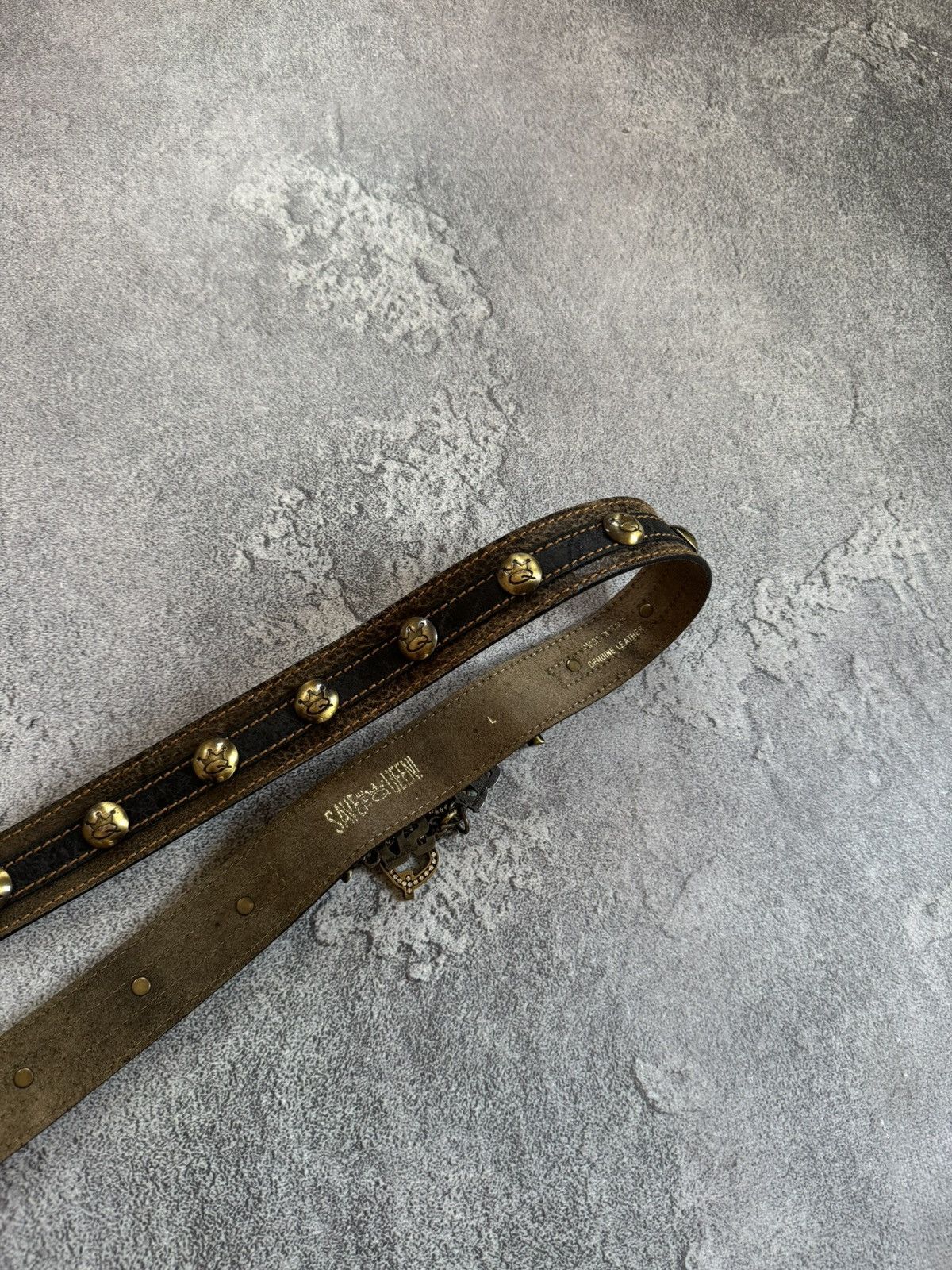Jean Paul Gaultier Save the queen leather belt retro style vintage avantgarde Size ONE SIZE - 15 Thumbnail